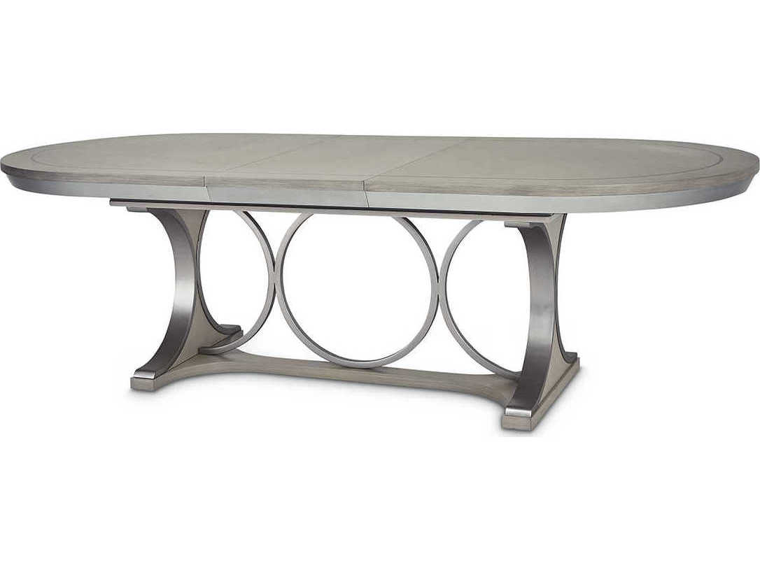 Michael Amini Eclipse Oval Wood Moonlight Dining Table