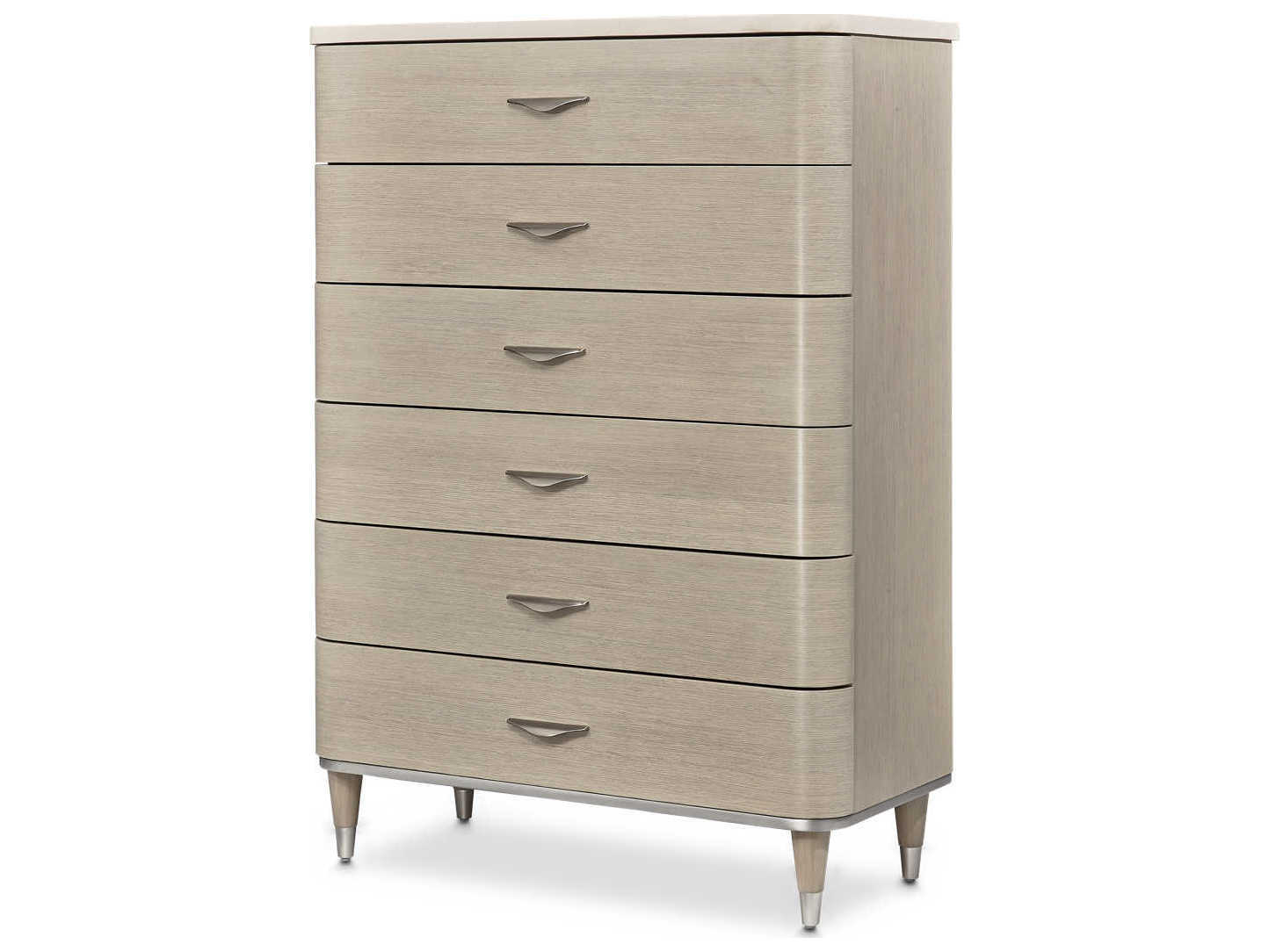 Luxecor Gilded Moonlight Gray Poplar Wood Accent Chest