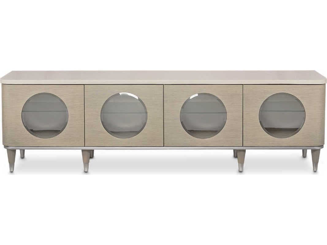Luxecor Gilded 84" Poplar Wood Moonlight Media Console