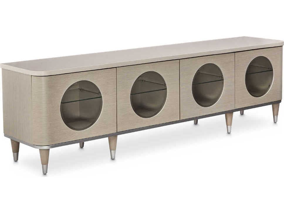 Luxecor Gilded 84" Poplar Wood Moonlight Media Console