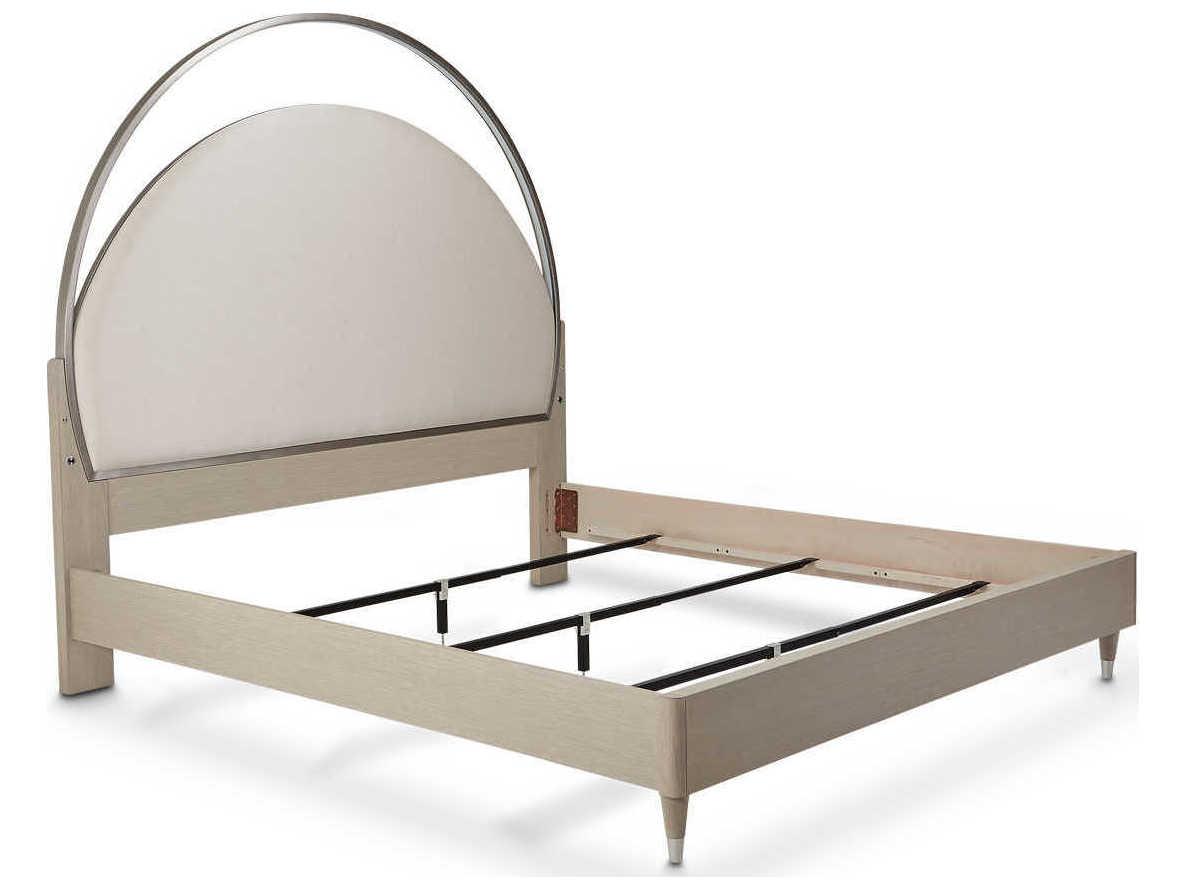 Luxecor Gilded Natural Poplar Wood Upholstered California King Platform Bed