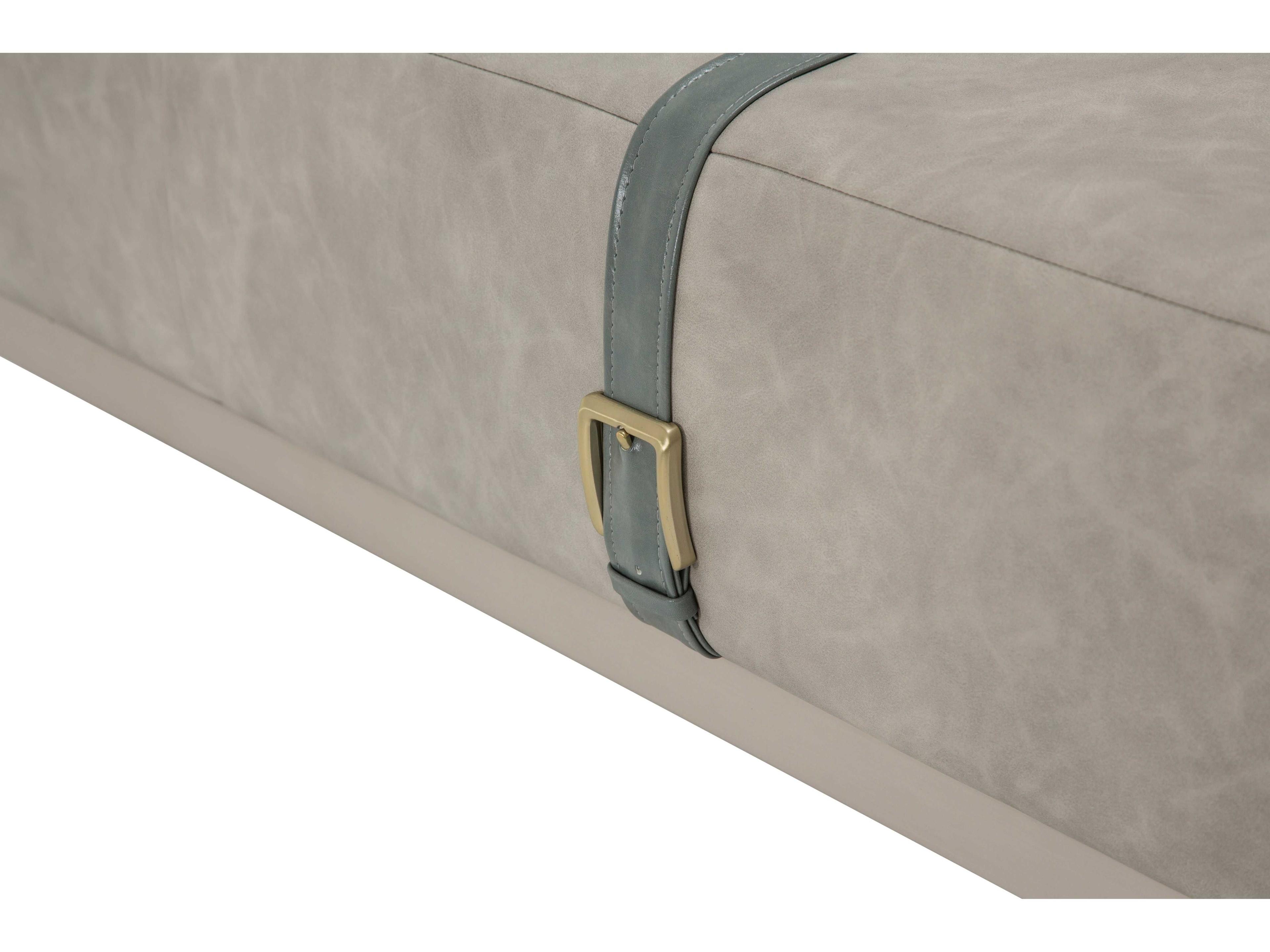 Michael Amini Menlo Station Rectangular Faux Leather Coffee Table