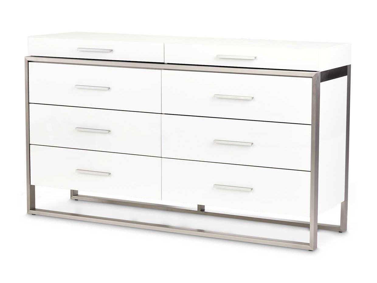 Michael Amini Marquee 8-Drawers Cloud White Double Dresser