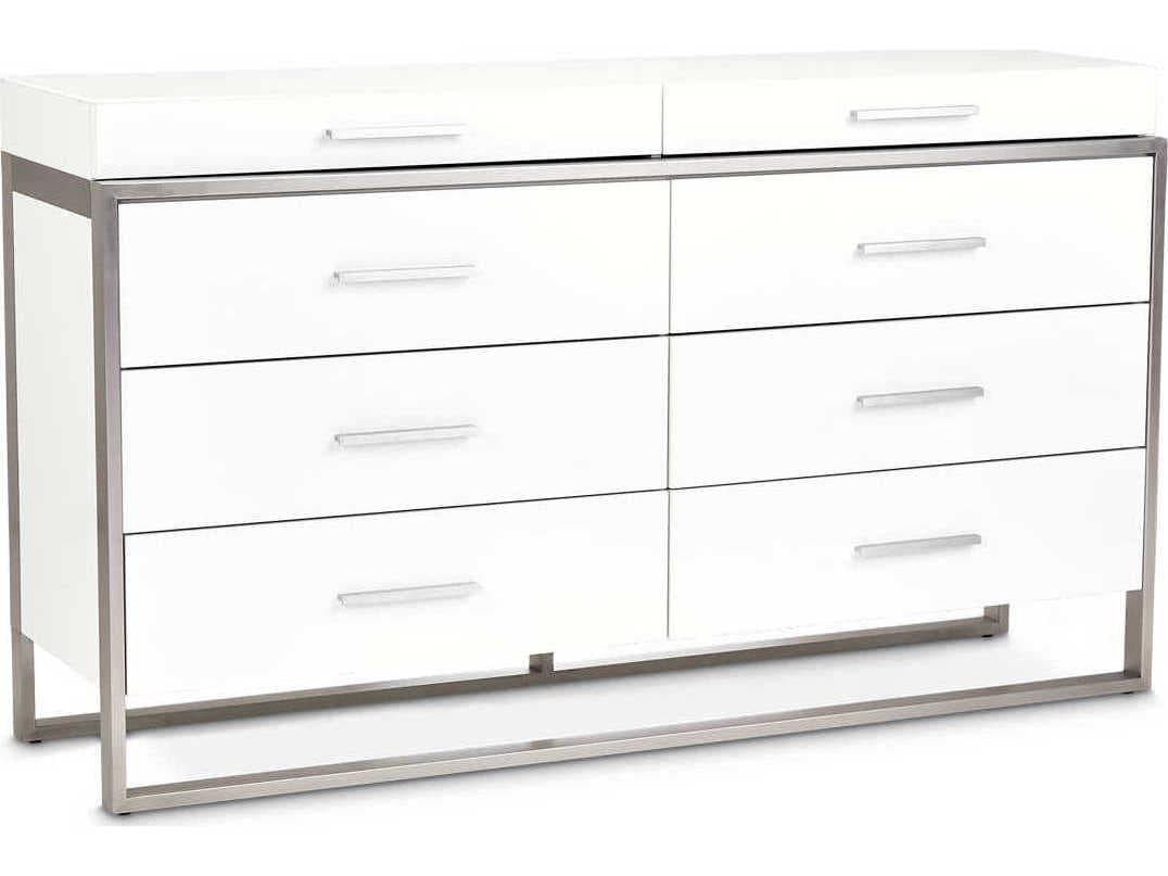 Michael Amini Marquee 8-Drawers Cloud White Double Dresser