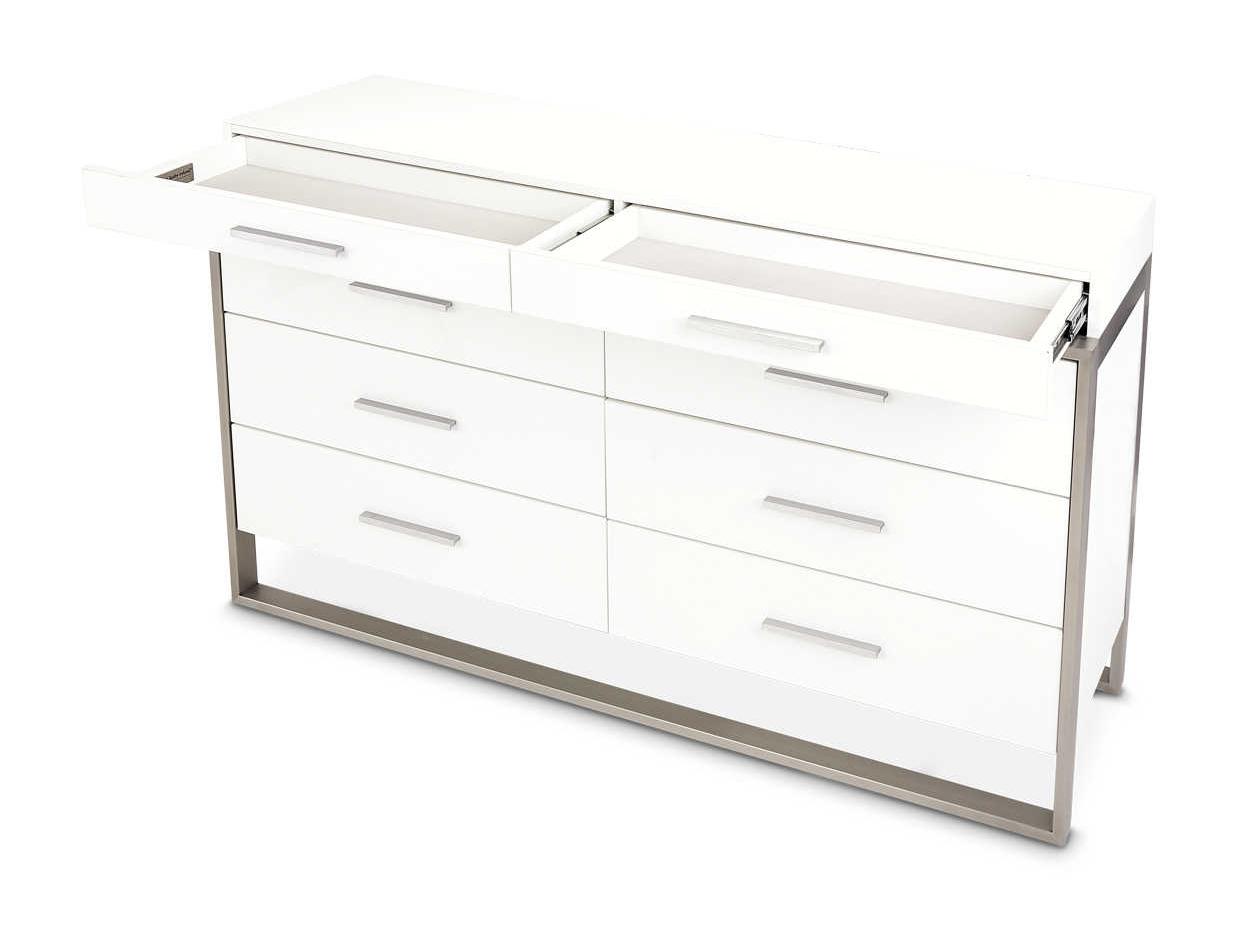 Michael Amini Marquee 8-Drawers Cloud White Double Dresser