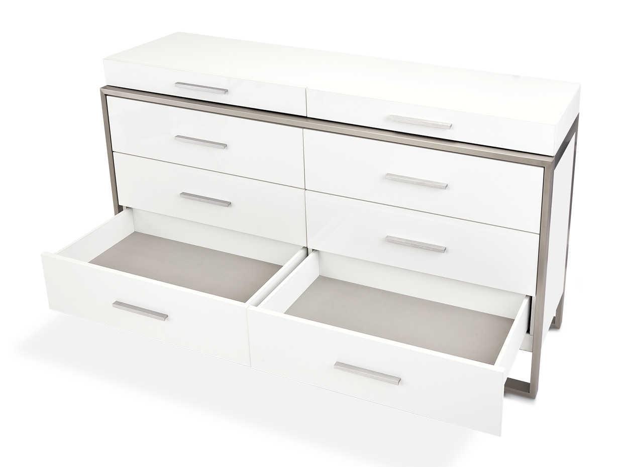 Michael Amini Marquee 8-Drawers Cloud White Double Dresser