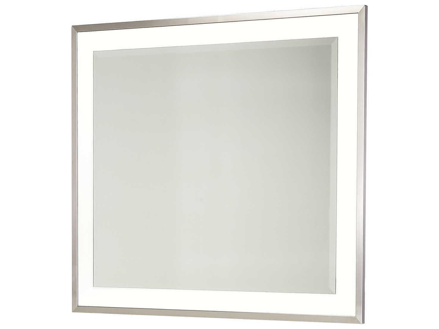 Michael Amini Marquee Cloud White Rectangular Wall Mirror