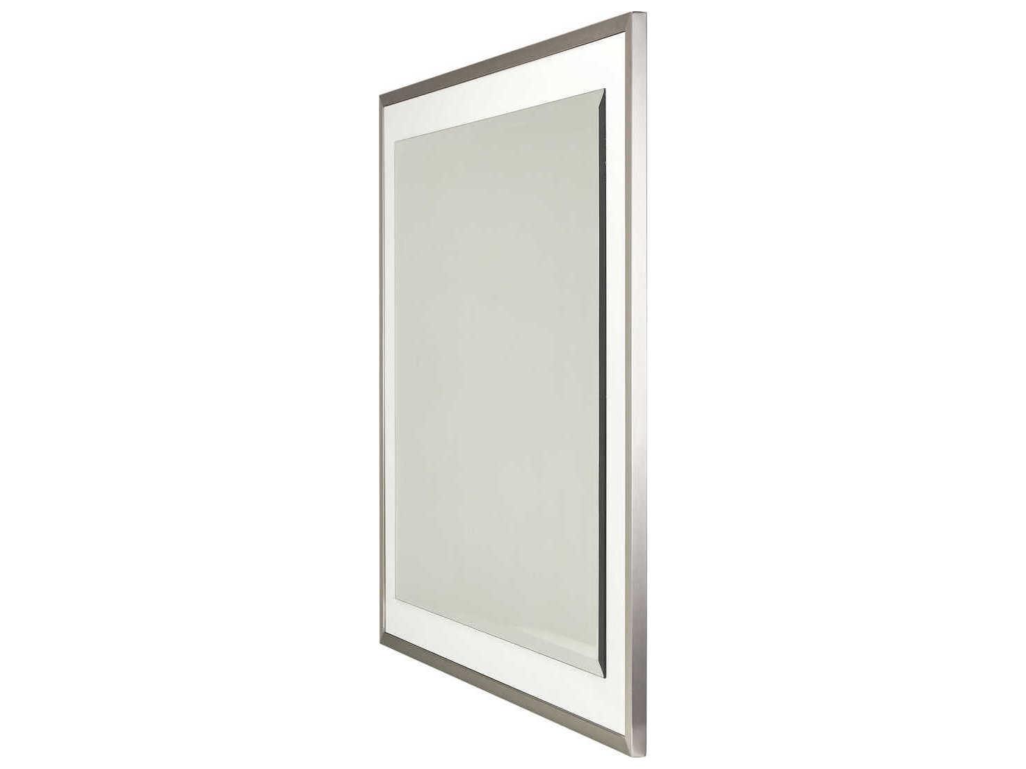 Michael Amini Marquee Cloud White Rectangular Wall Mirror