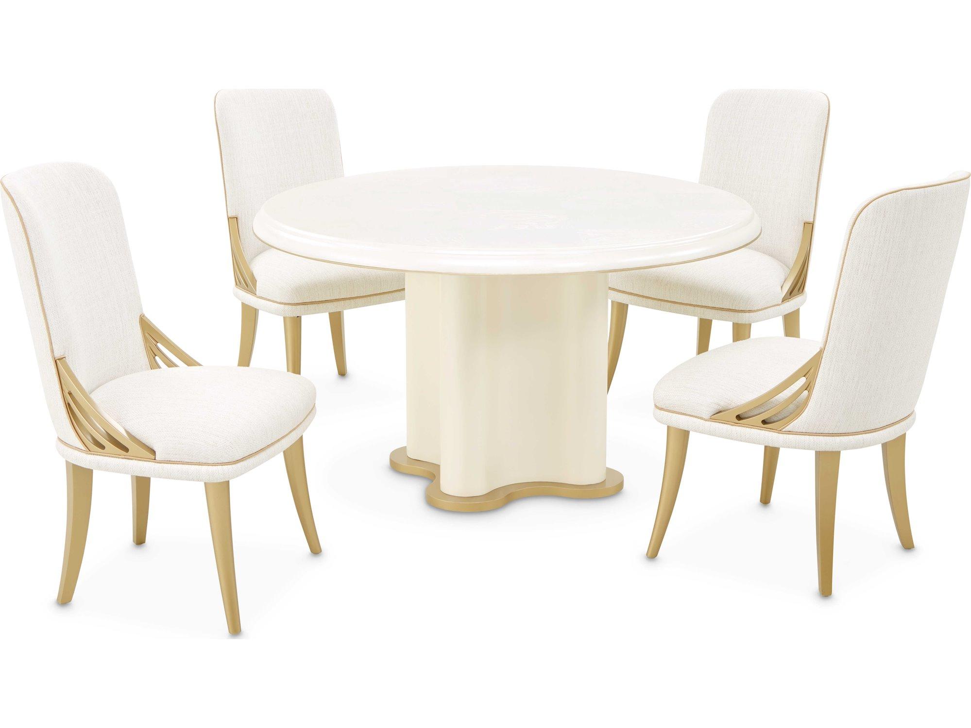 Michael Amini La Terrazza Poplar Wood Dining Room Set
