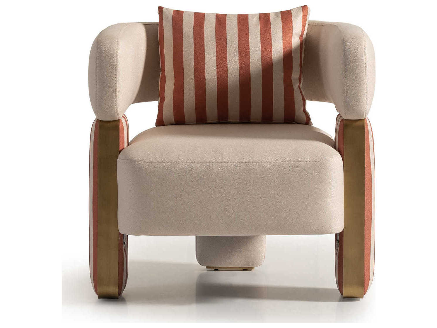 Luxecor Gilded Beige Fabric Accent Chair