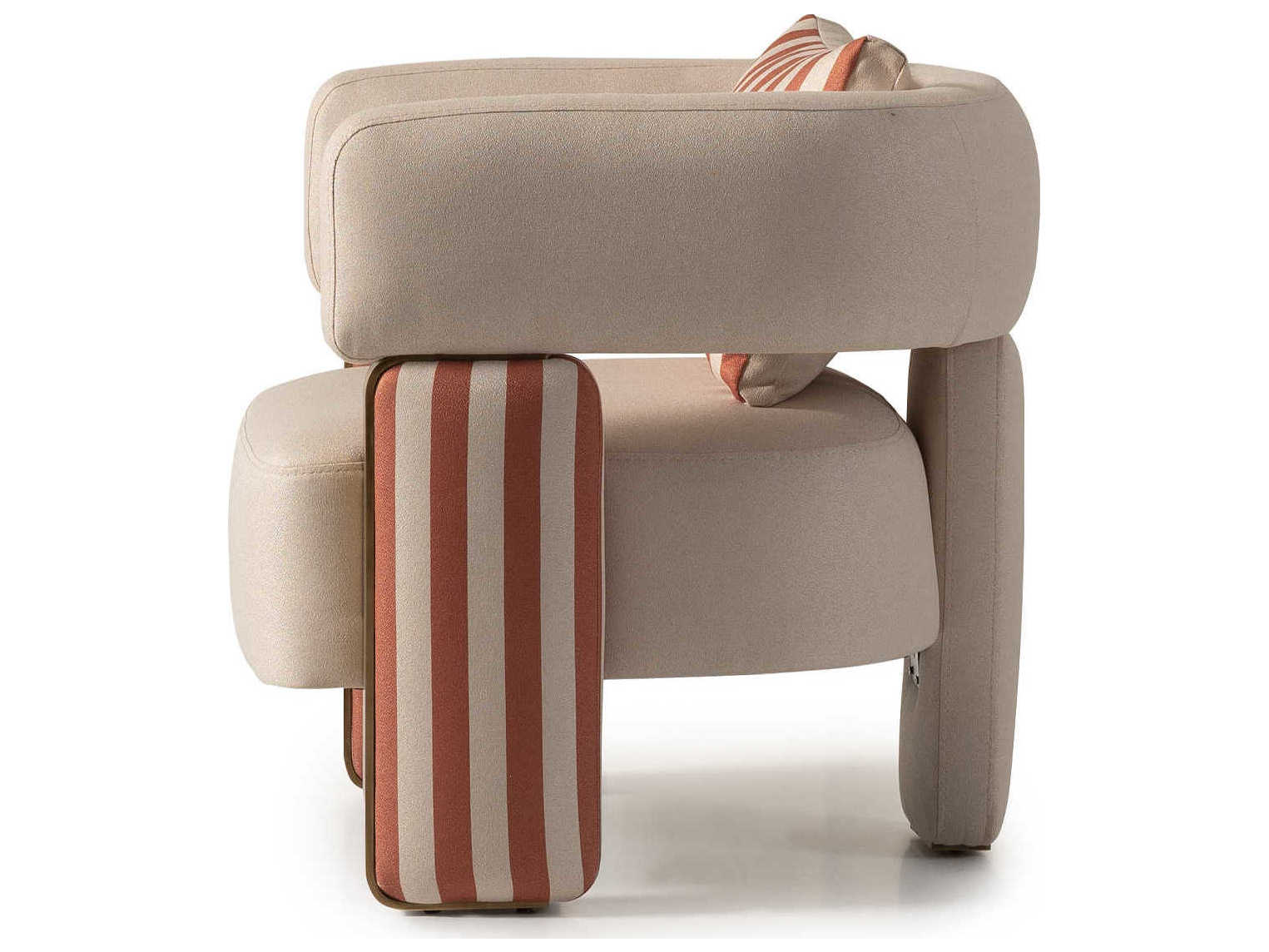 Luxecor Gilded Beige Fabric Accent Chair