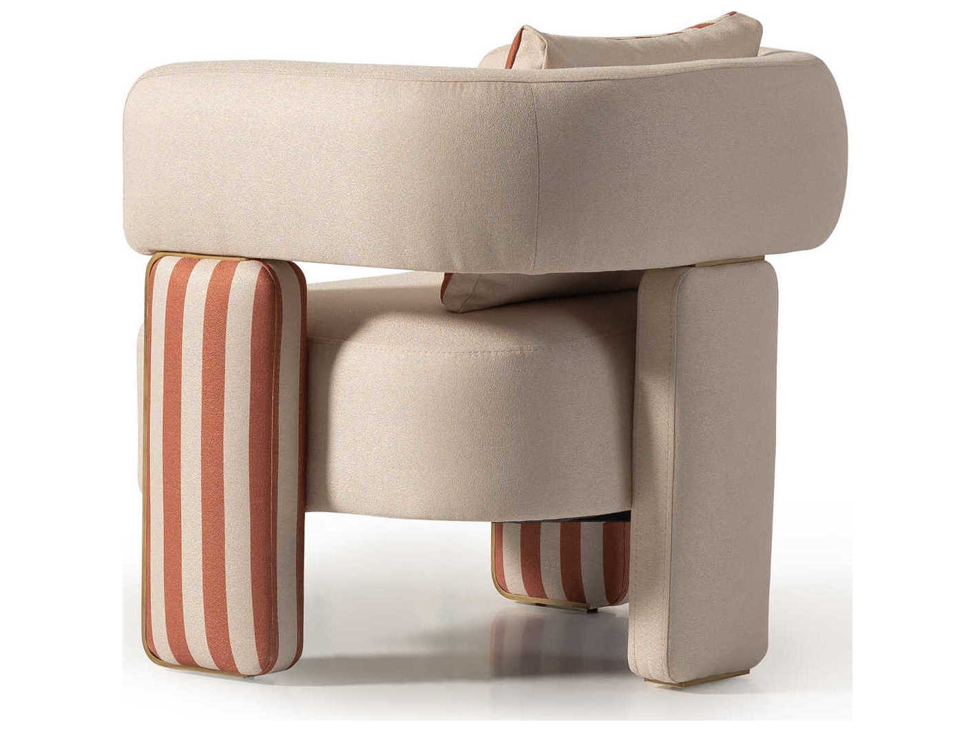 Luxecor Gilded Beige Fabric Accent Chair