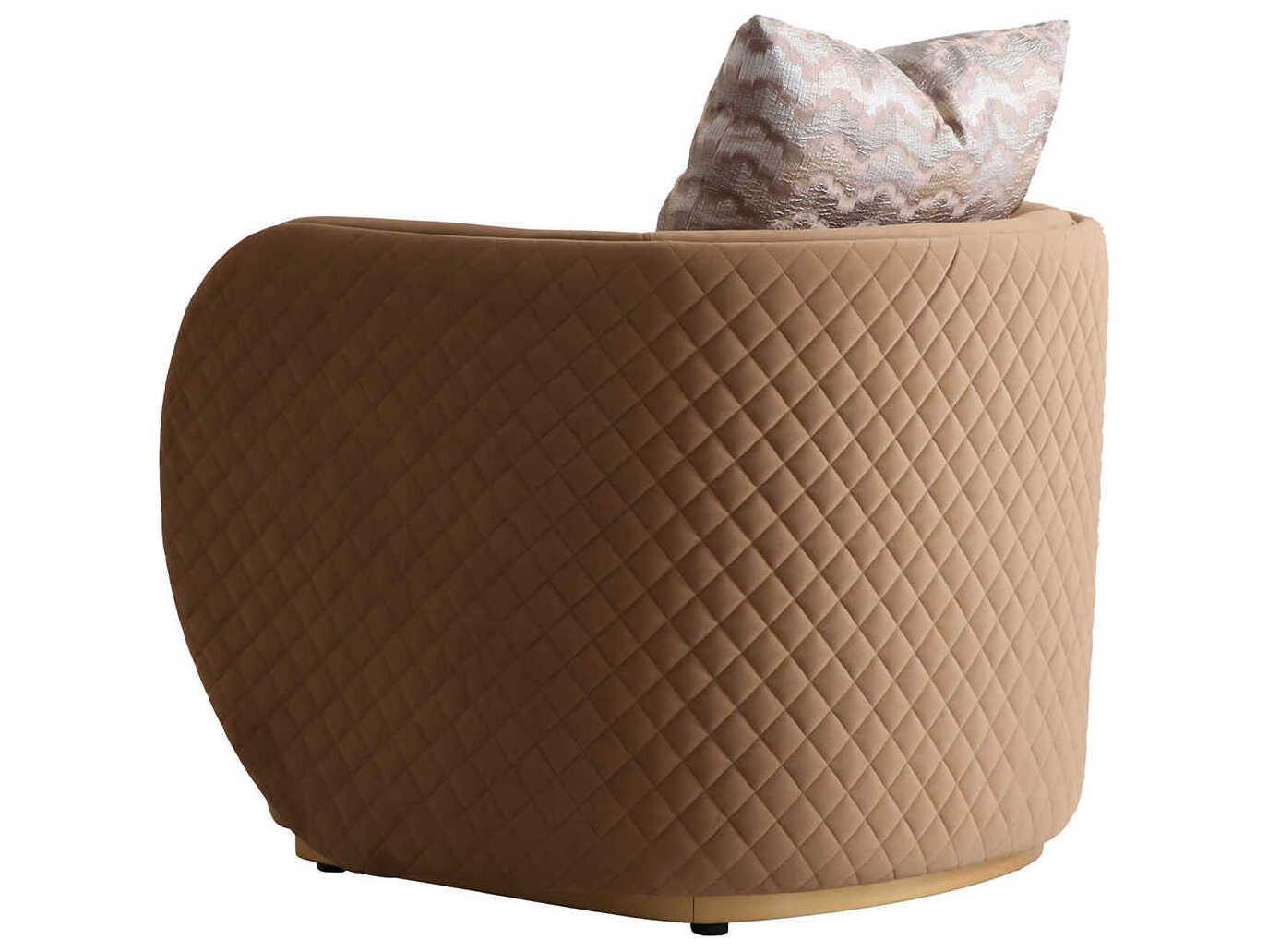 Michael Amini Ariana Brown Velvet Accent Chair