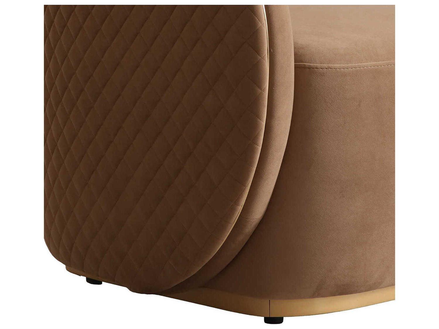 Michael Amini Ariana Brown Velvet Accent Chair