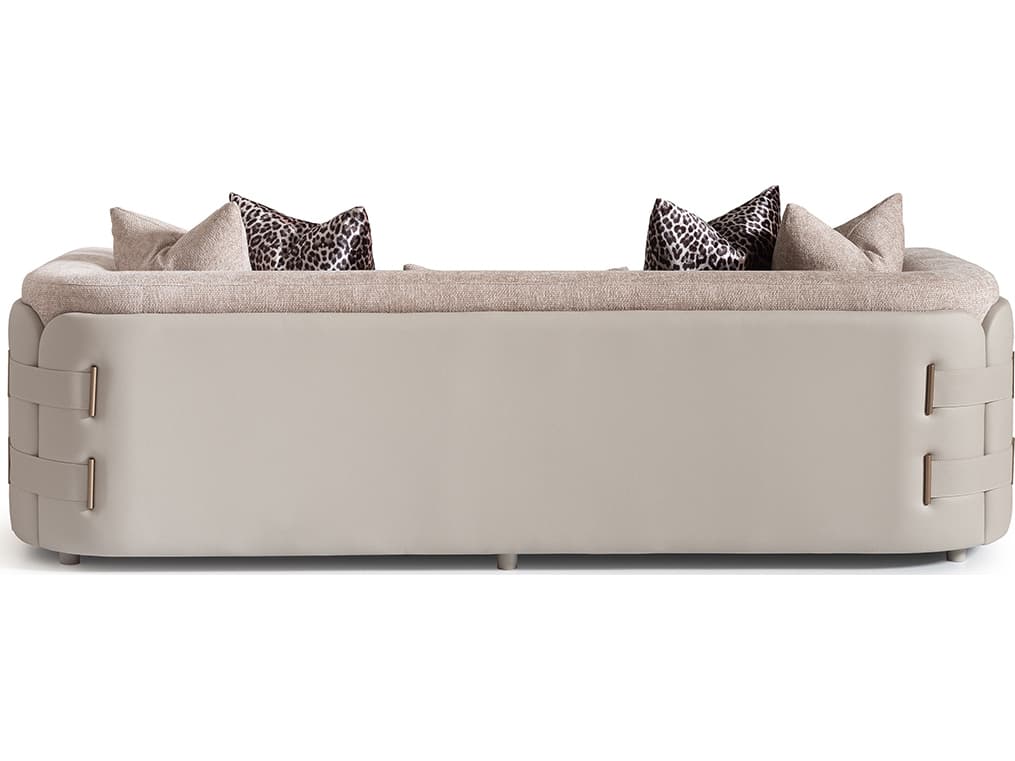 Michael Amini Canberra Beige Upholstered Sofa