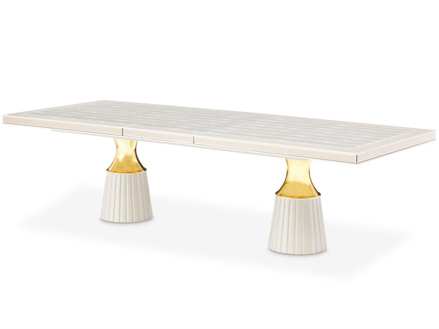 Michael Amini Carmela Rectangular Wood Dining Table