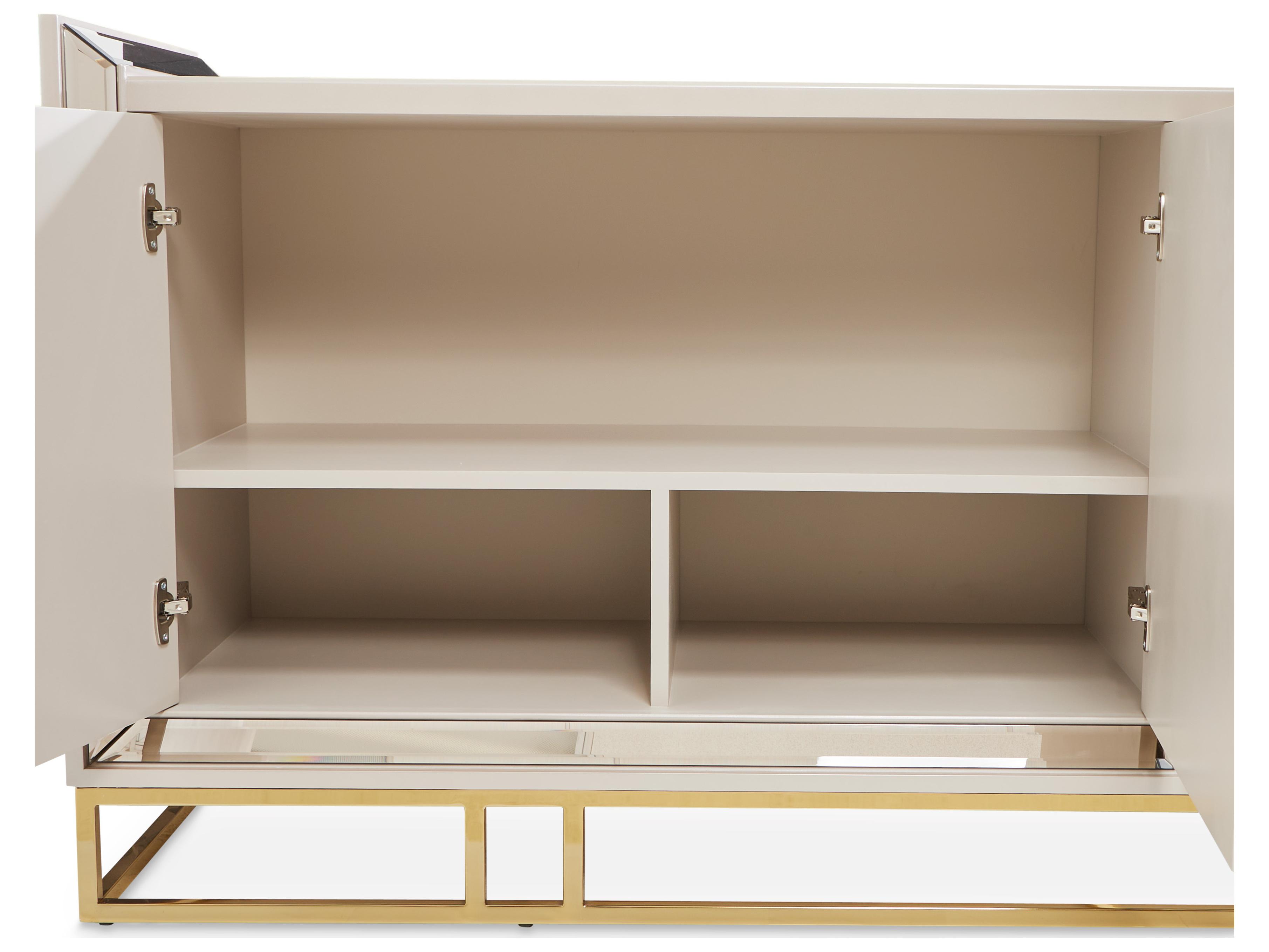 Michael Amini Carmela Rectangular Mirror Console Table