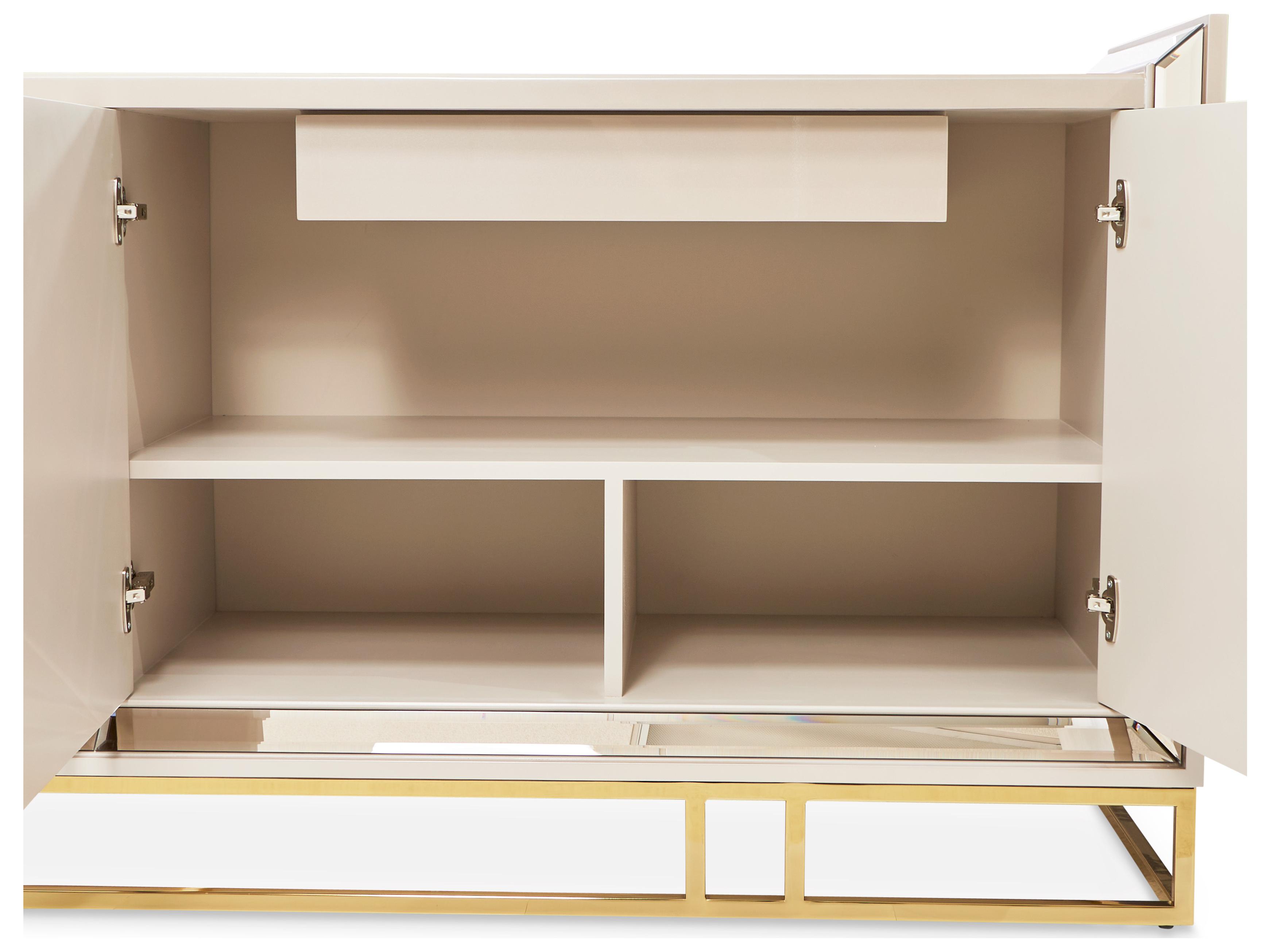 Michael Amini Carmela Rectangular Mirror Console Table