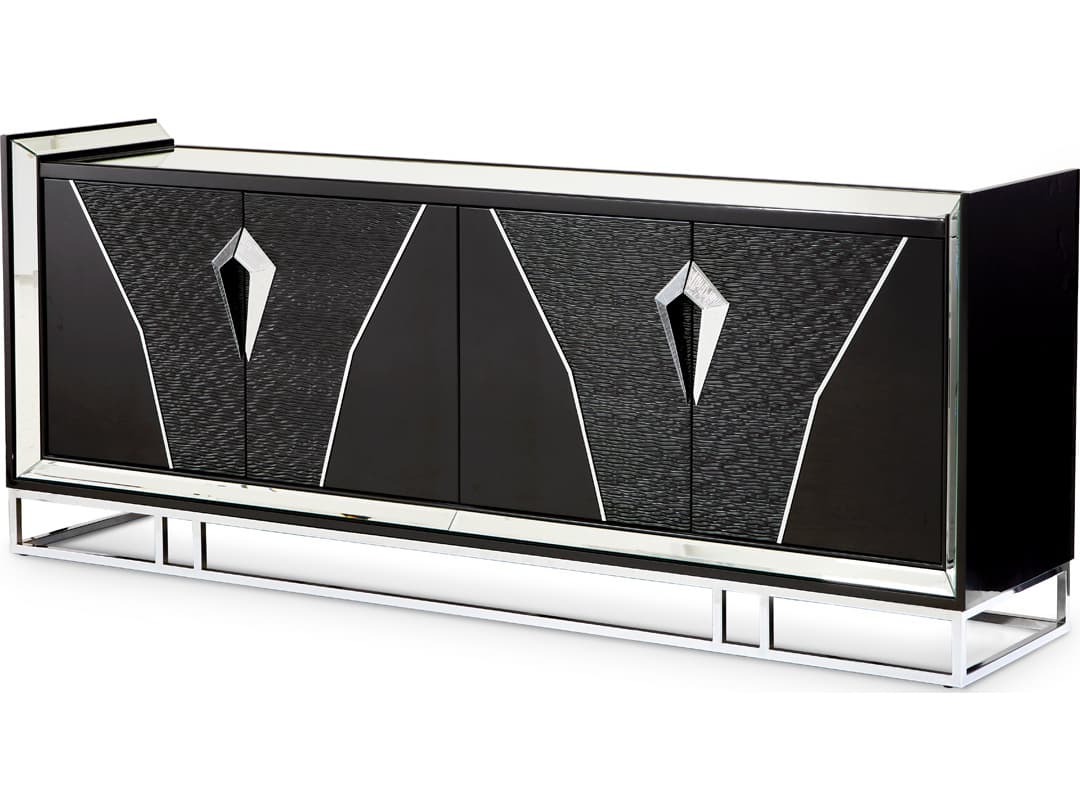 Michael Amini Carmela Rectangular Mirror Console Table