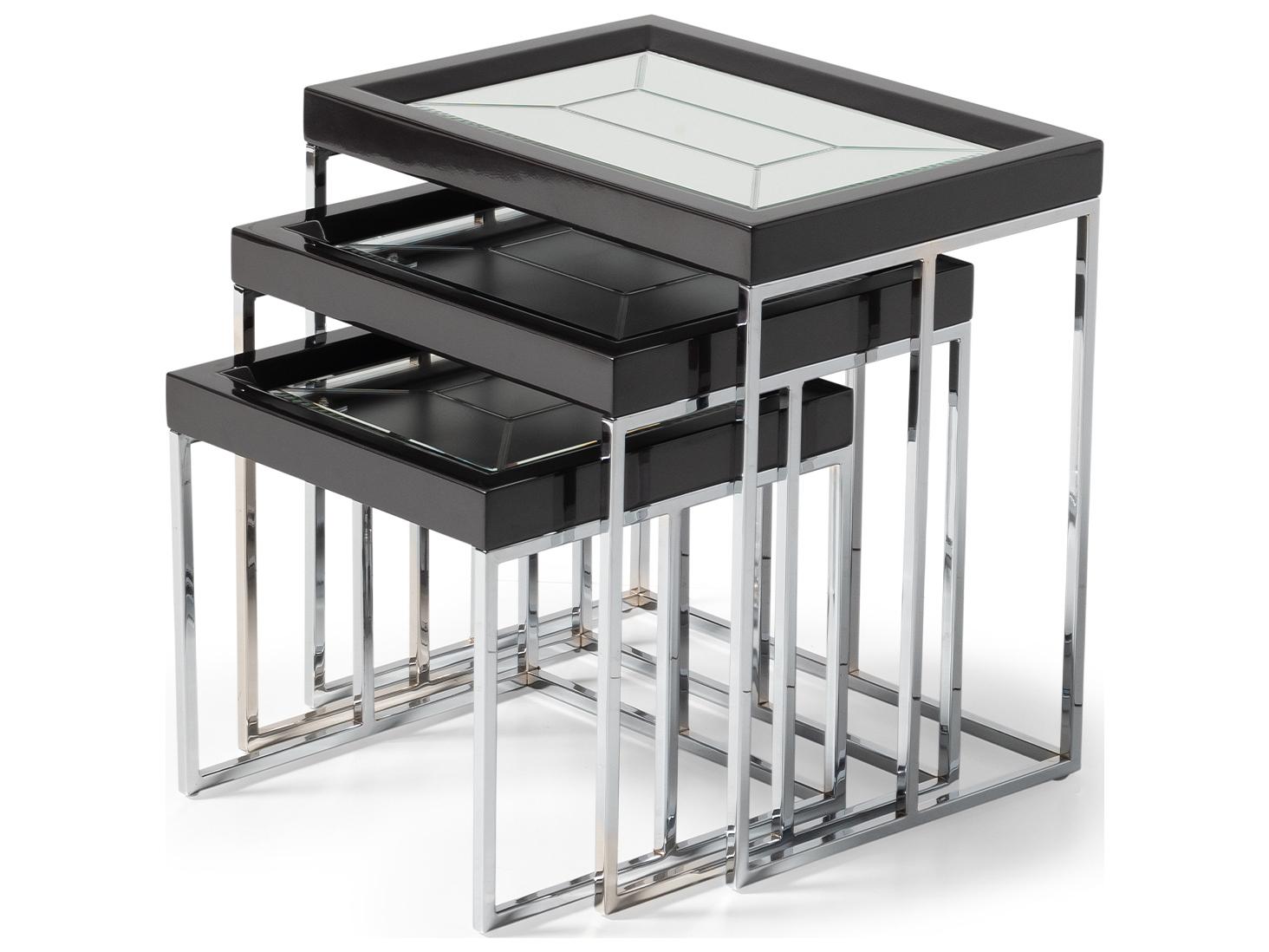 Michael Amini Carmela Rectangular Mirror End Table