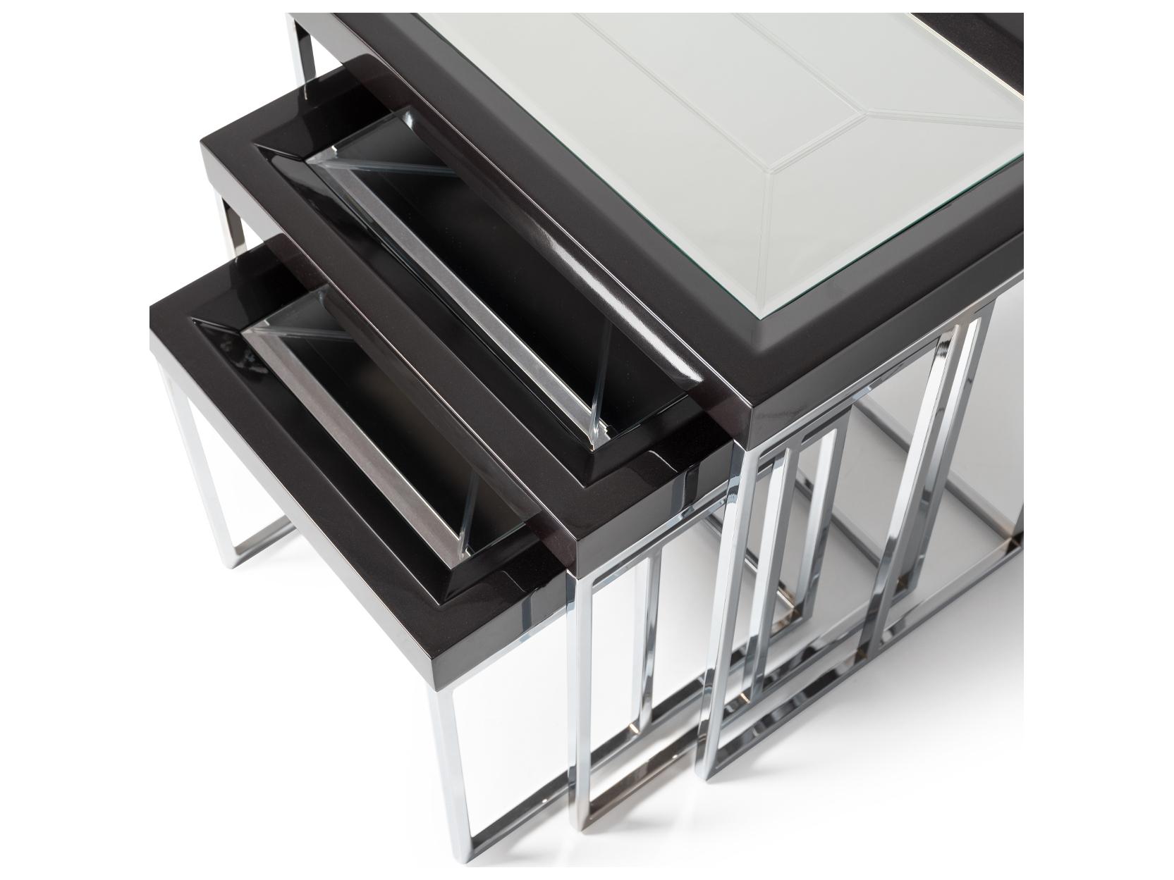 Michael Amini Carmela Rectangular Mirror End Table