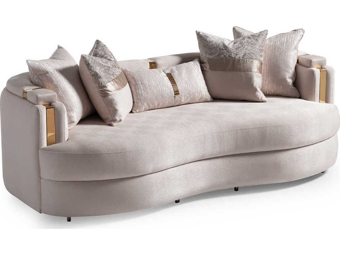 Luxecor Gilded Almond Beige Upholstered Sofa
