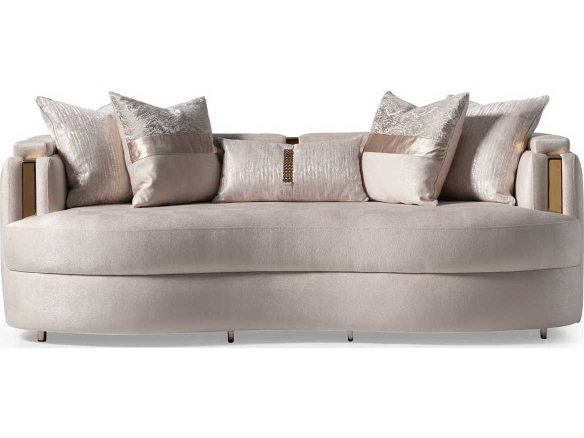 Luxecor Gilded Almond Beige Upholstered Sofa