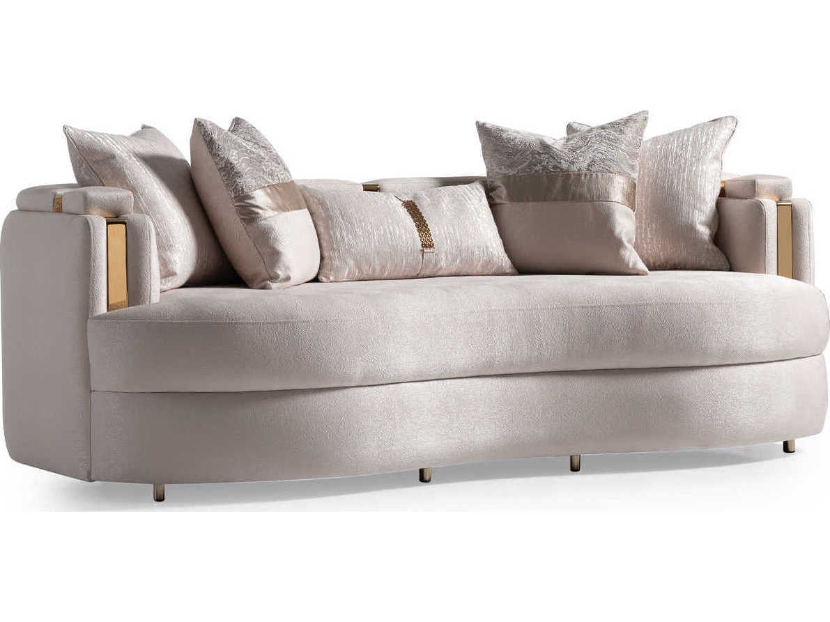 Luxecor Gilded Almond Beige Upholstered Sofa