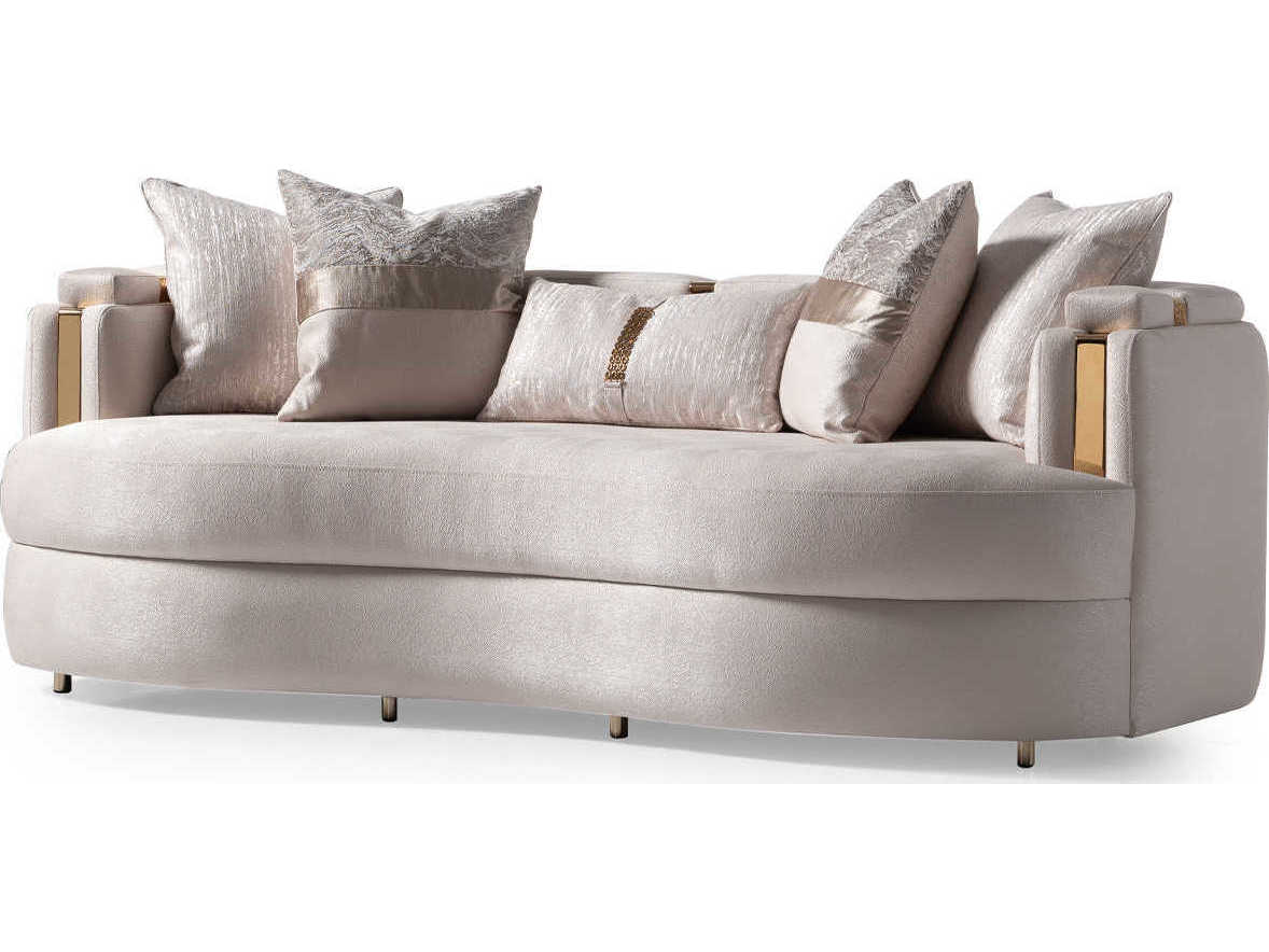 Luxecor Gilded Almond Beige Upholstered Sofa