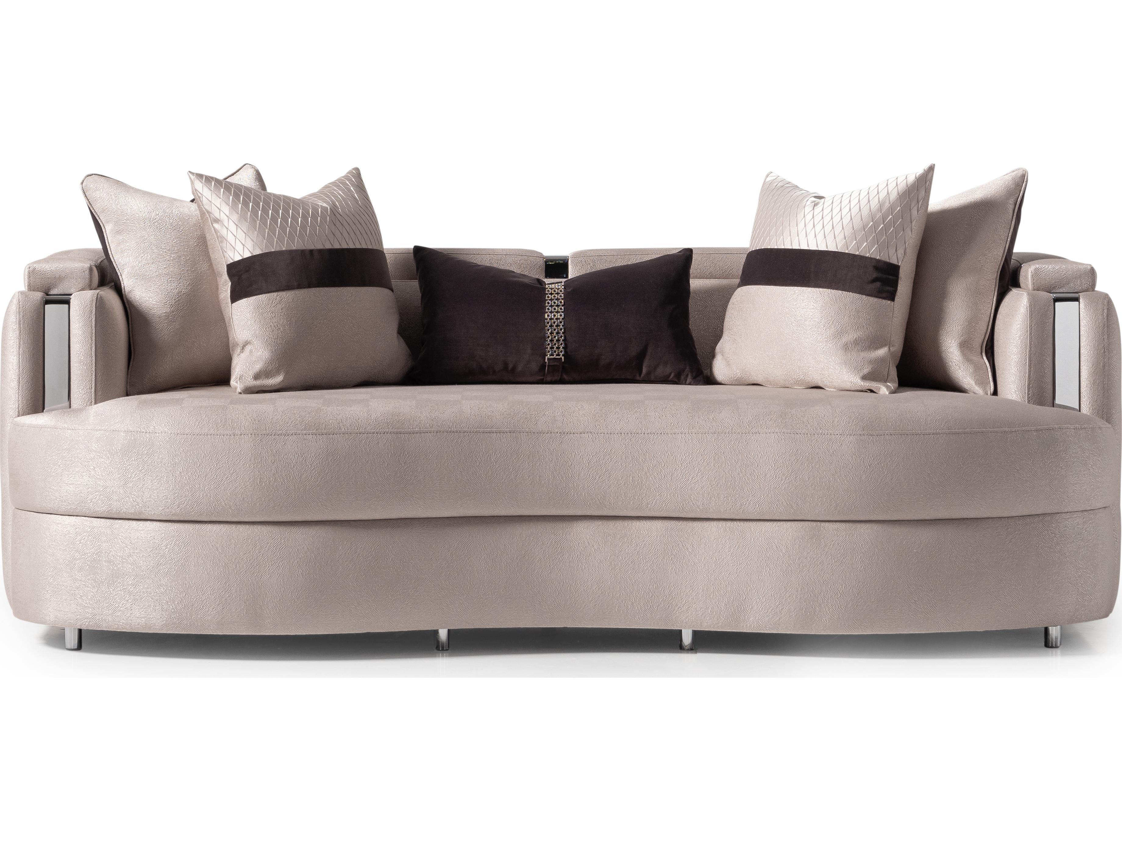 Michael Amini Carmela Silver Upholstered Sofa