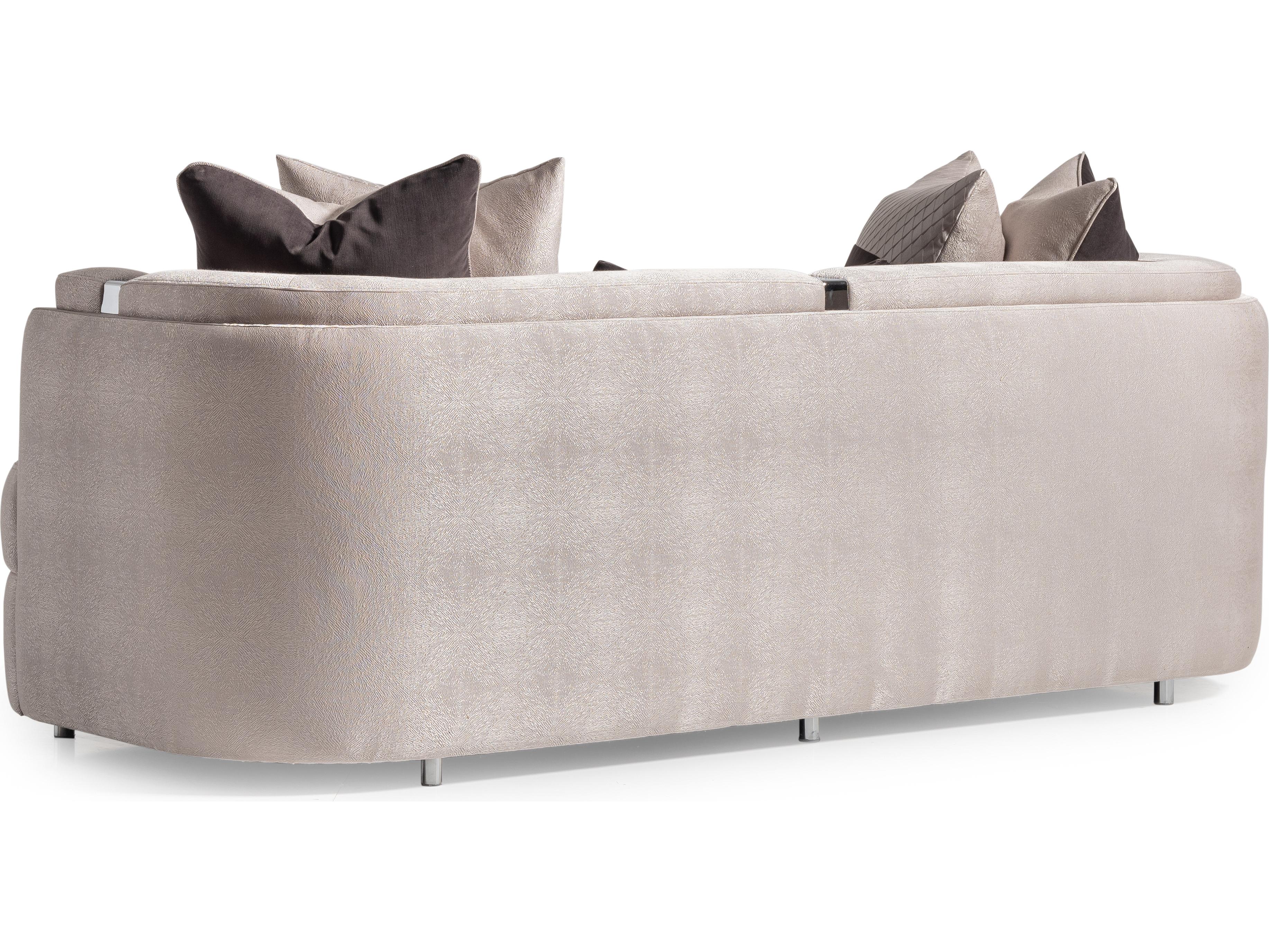 Michael Amini Carmela Silver Upholstered Sofa