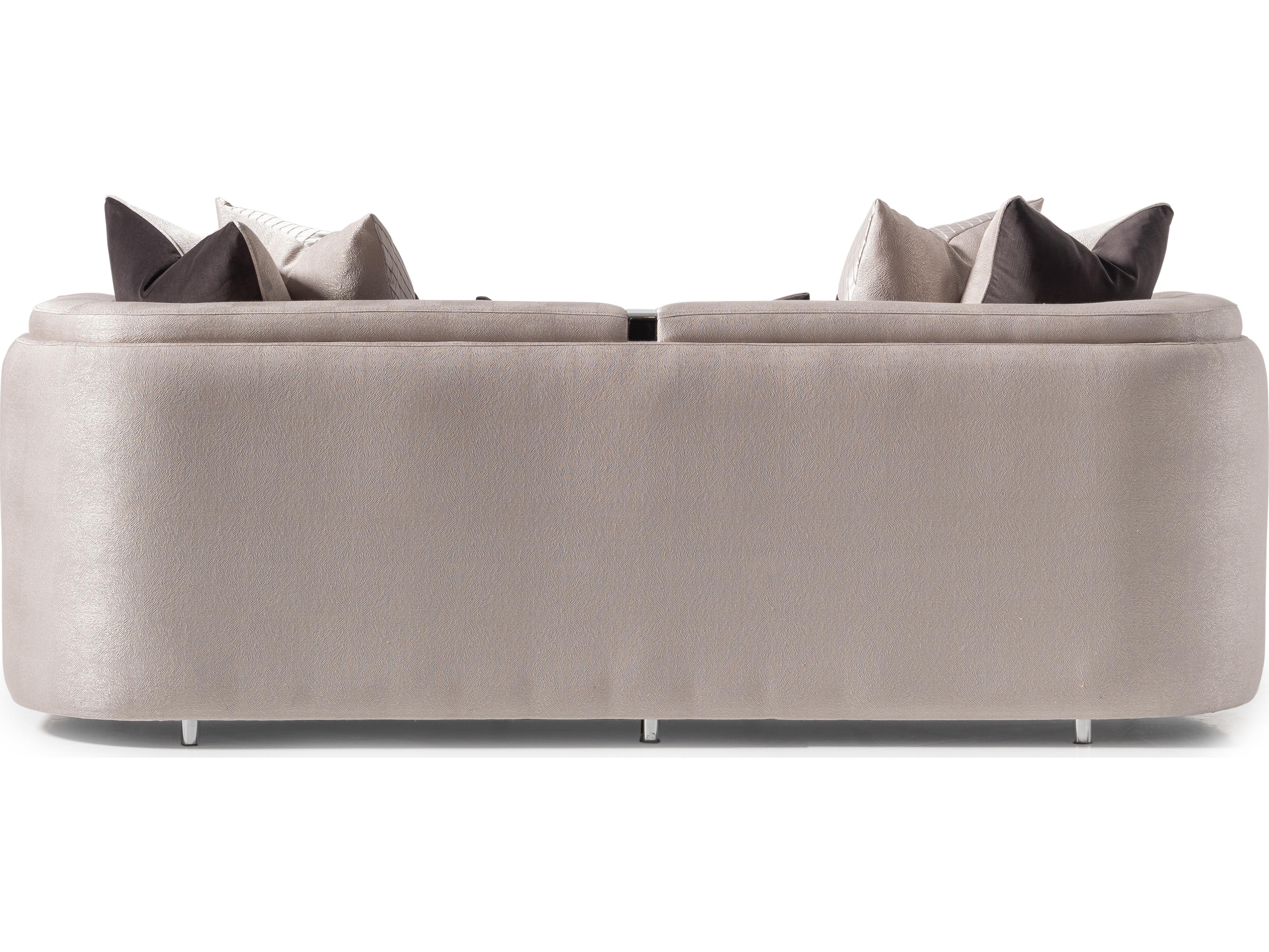 Michael Amini Carmela Silver Upholstered Sofa