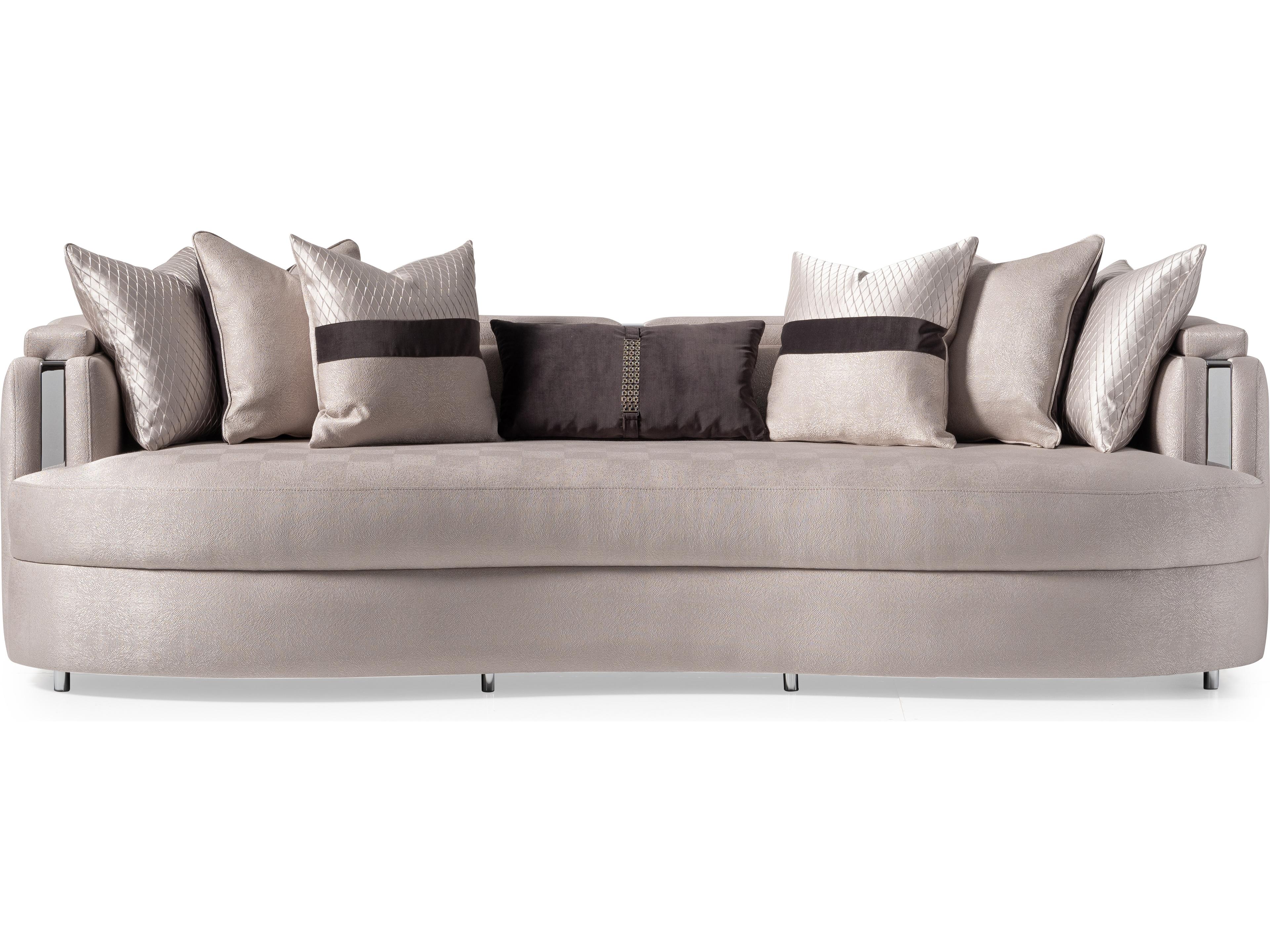 Michael Amini Carmela Silver Upholstered Sofa