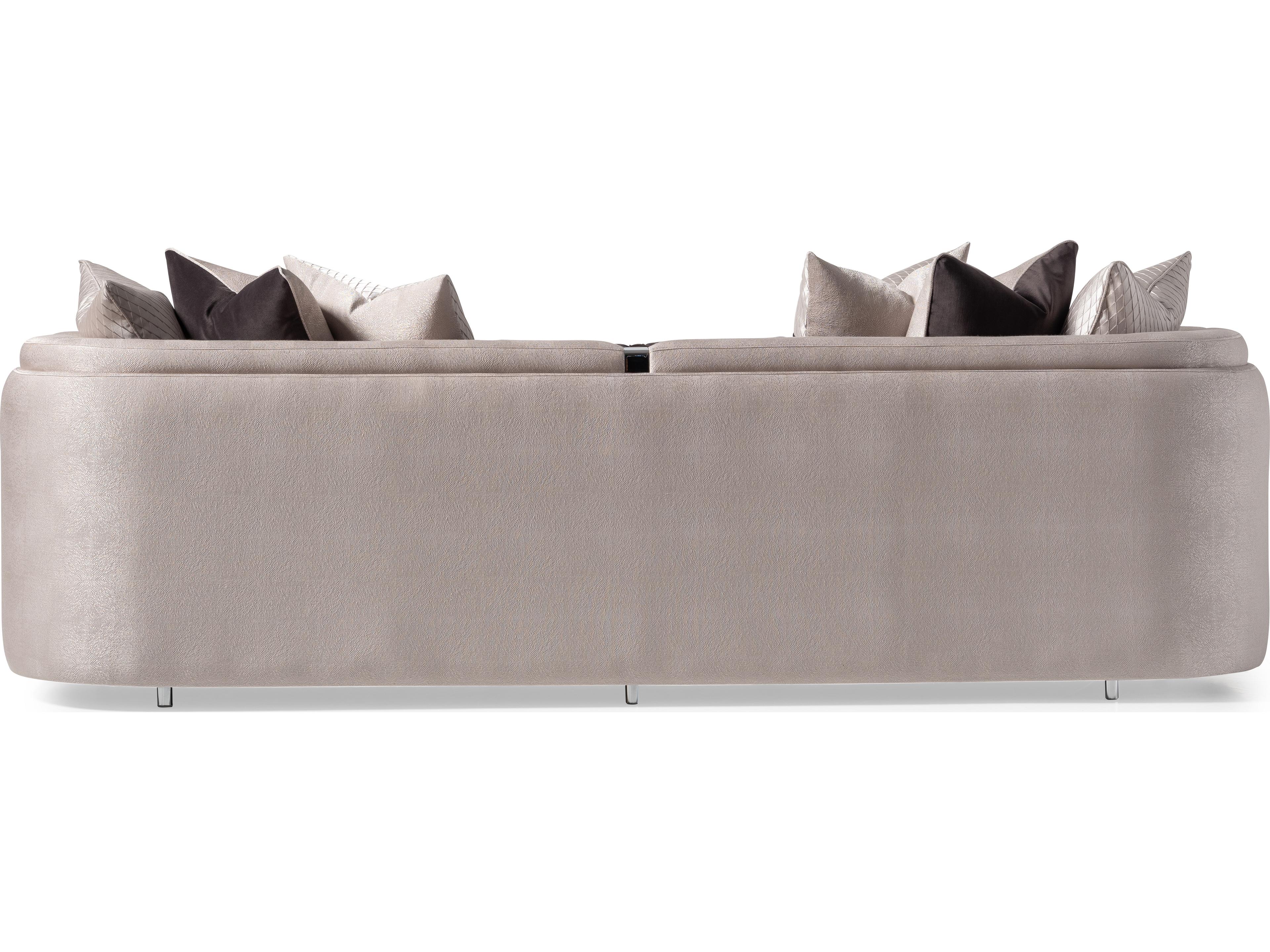 Michael Amini Carmela Silver Upholstered Sofa