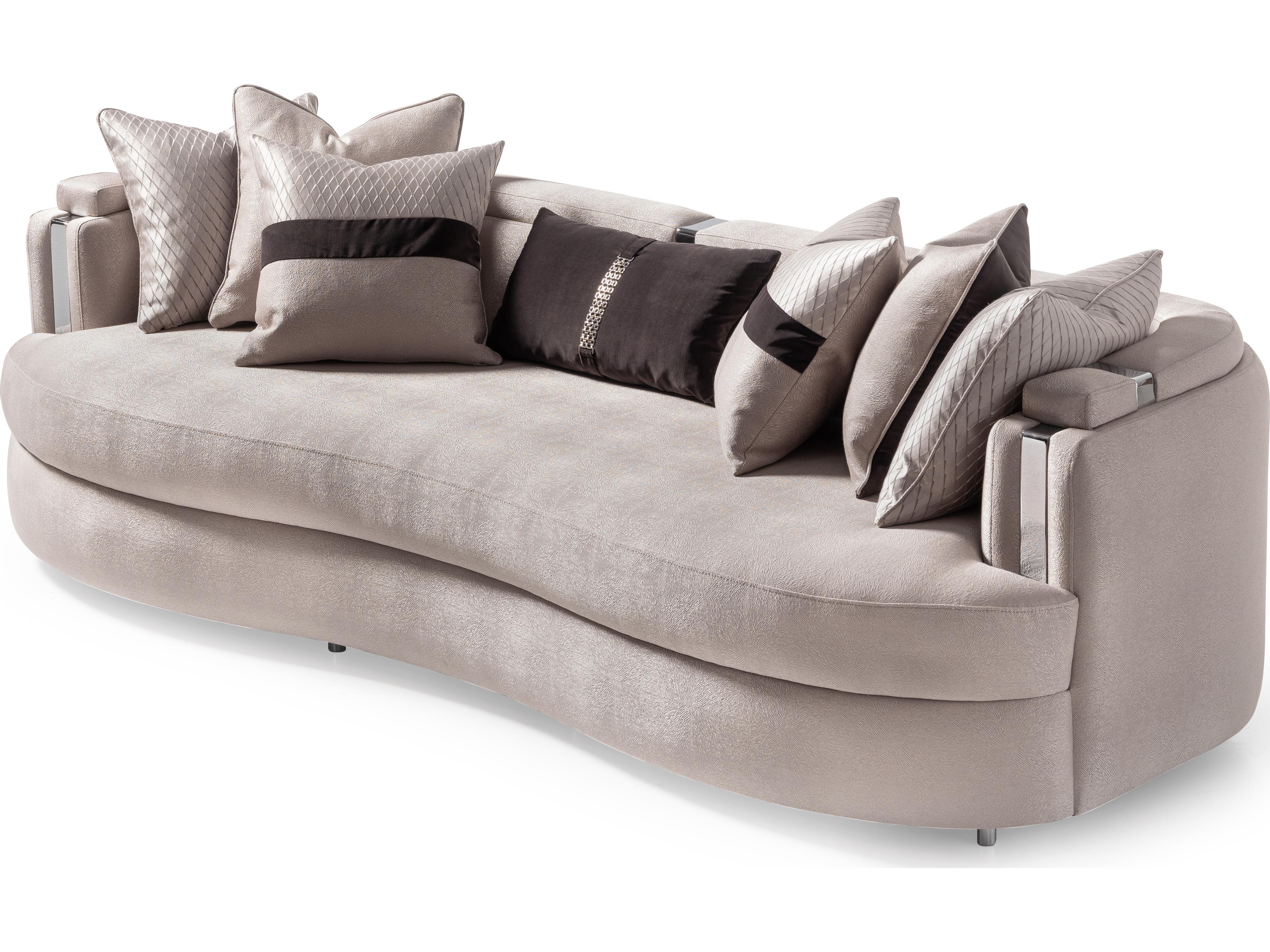 Michael Amini Carmela Silver Upholstered Sofa