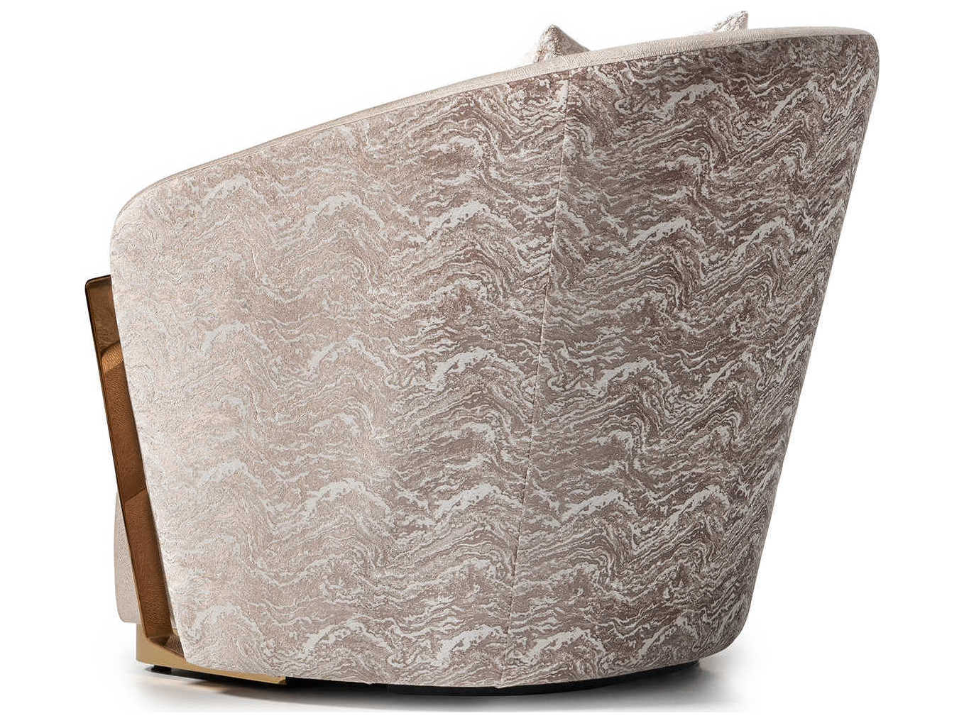 Michael Amini Carmela Beige Fabric Accent Chair