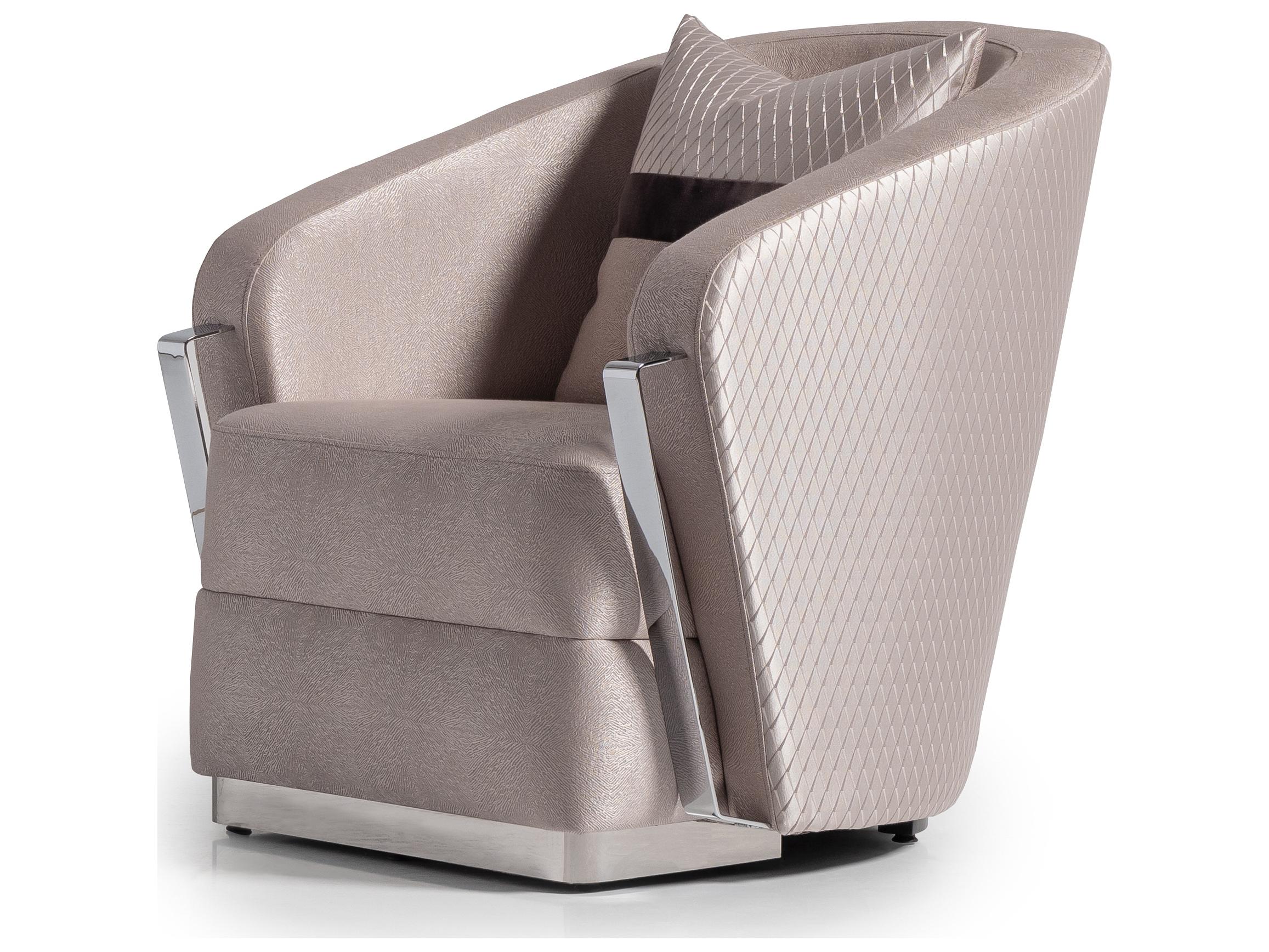 Michael Amini Carmela Silver Accent Chair