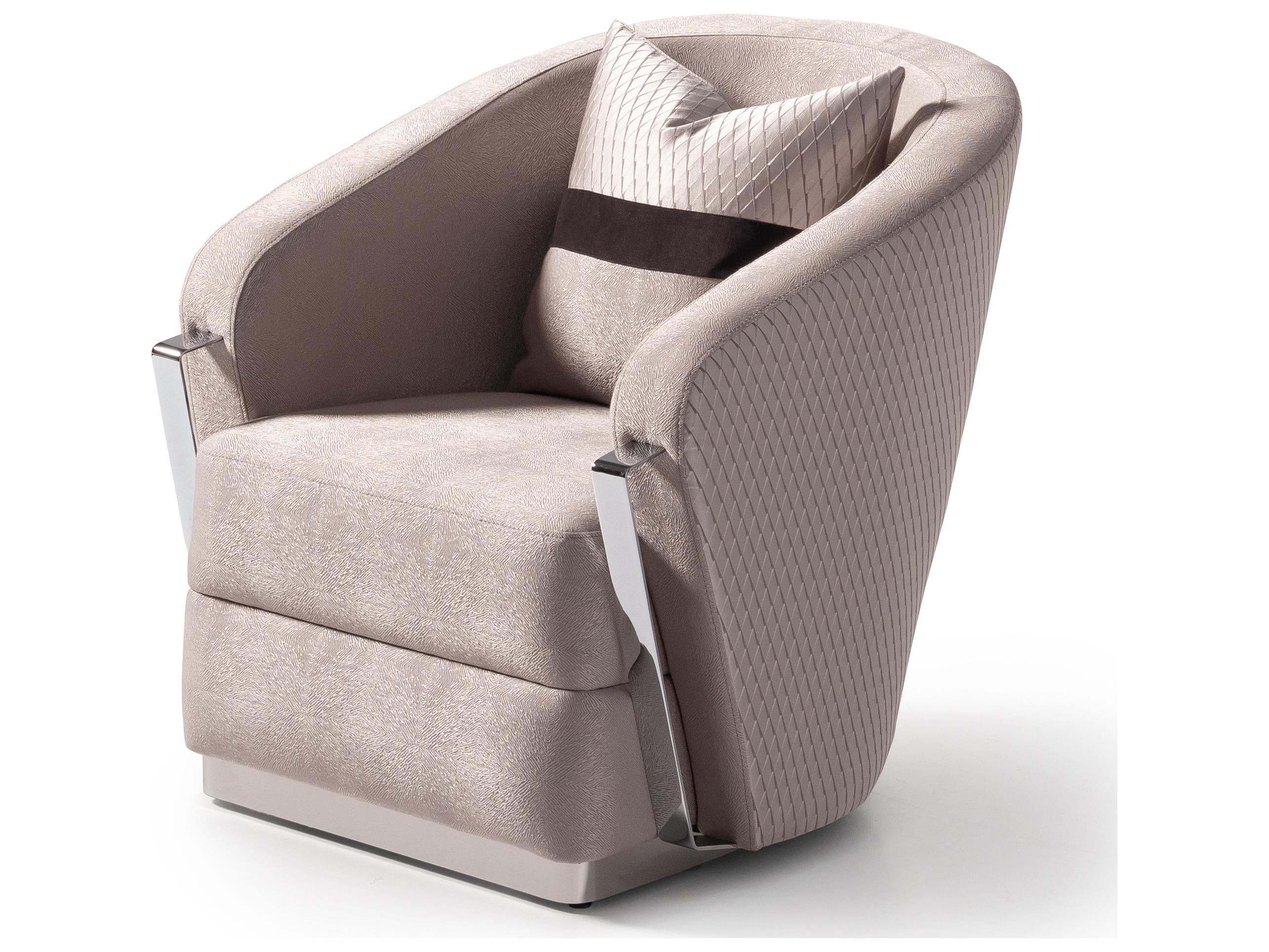 Michael Amini Carmela Silver Accent Chair