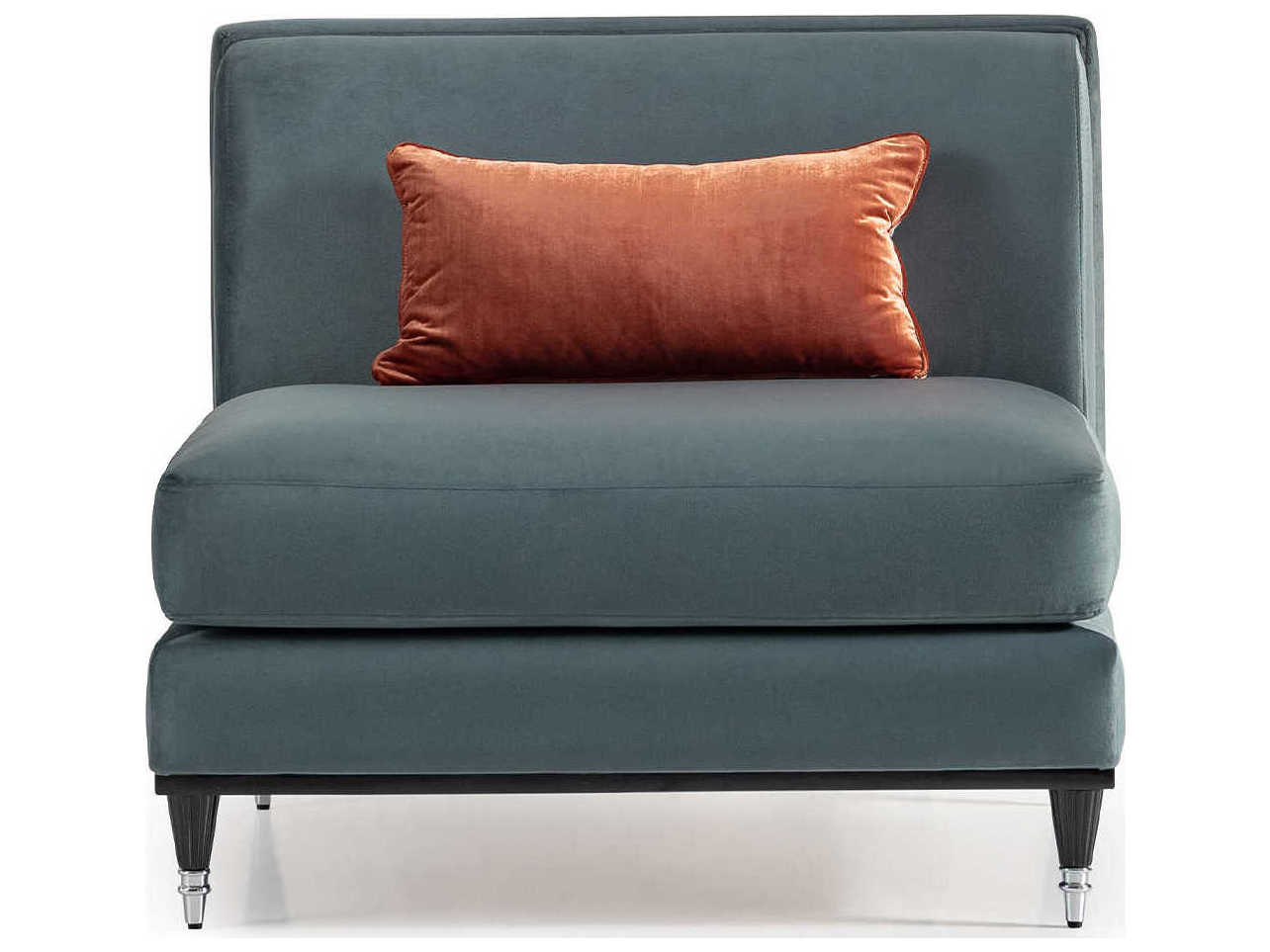 Luxecor Gilded Blue Velvet Accent Chair