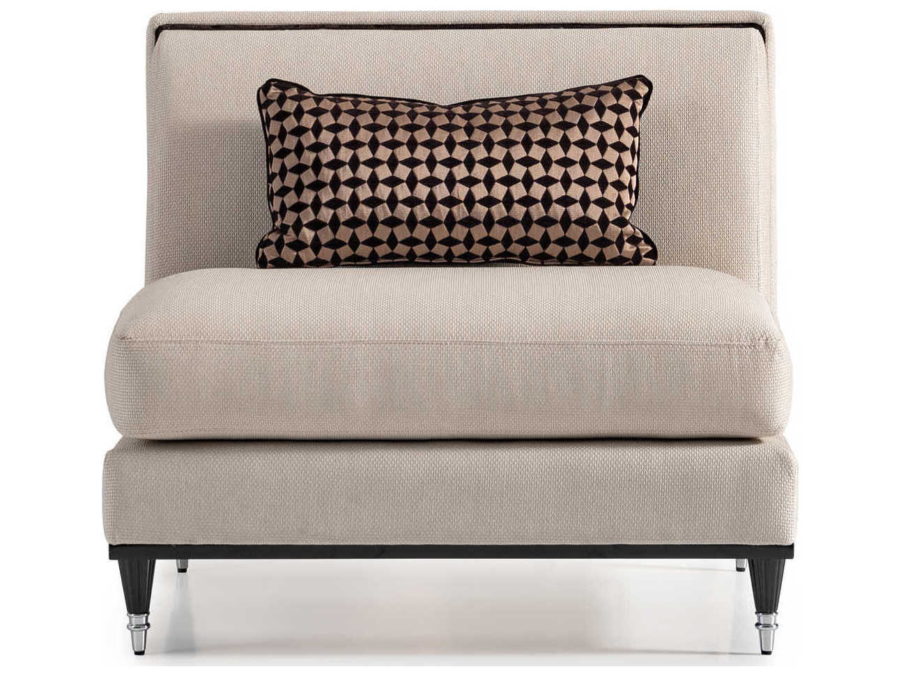 Michael Amini La Francaise Beige Fabric Accent Chair