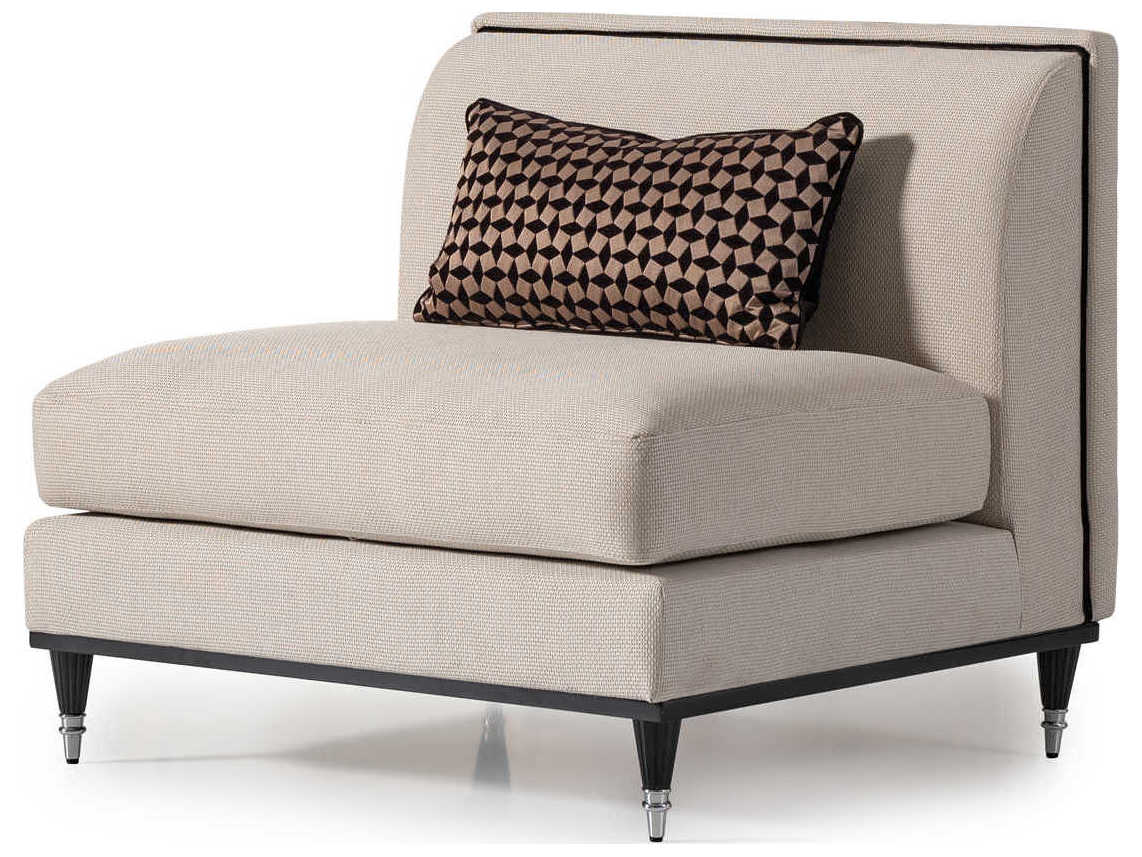 Michael Amini La Francaise Beige Fabric Accent Chair