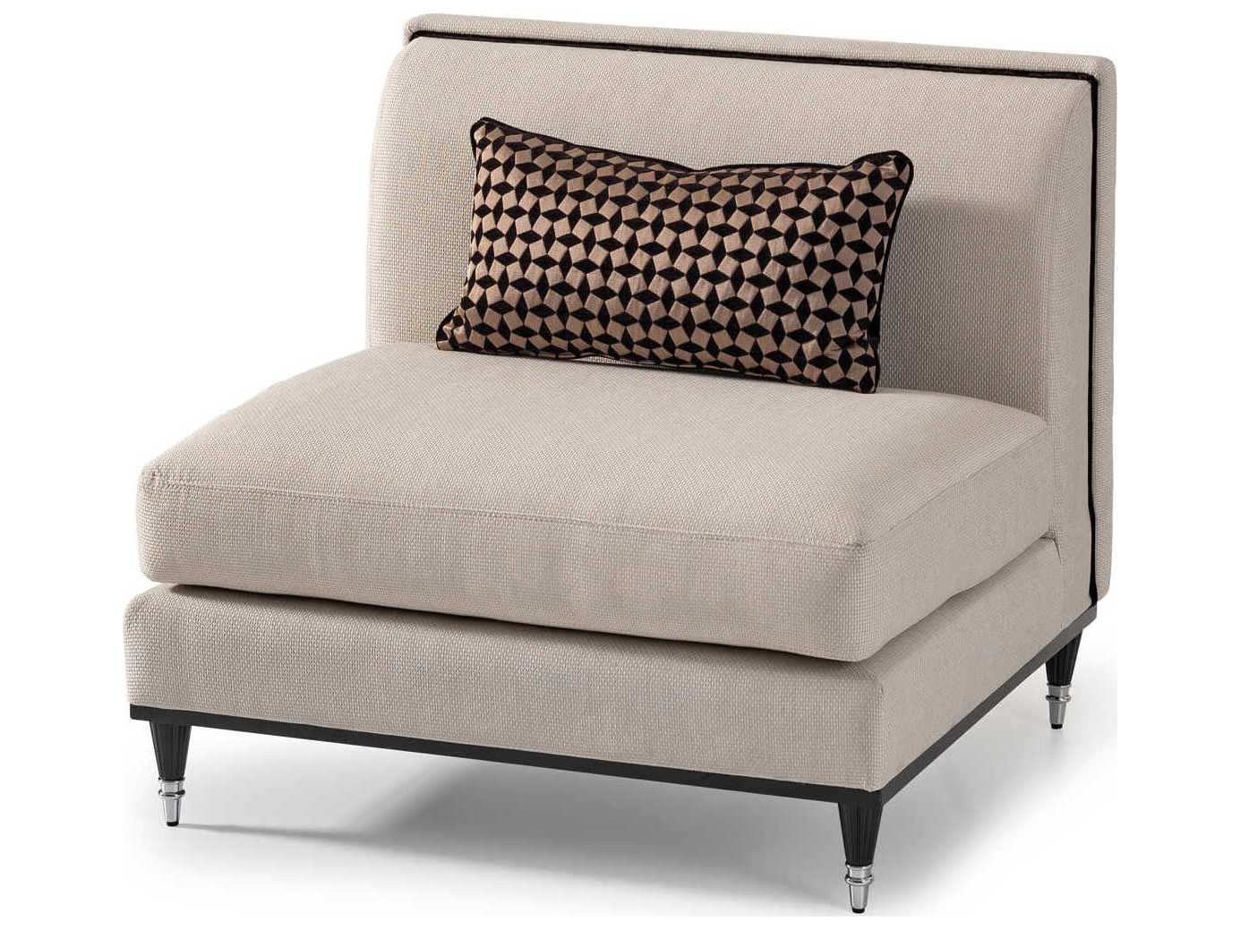 Michael Amini La Francaise Beige Fabric Accent Chair