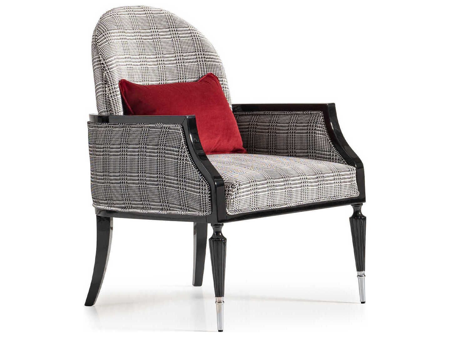 Luxecor Gilded Gray Fabric Accent Chair