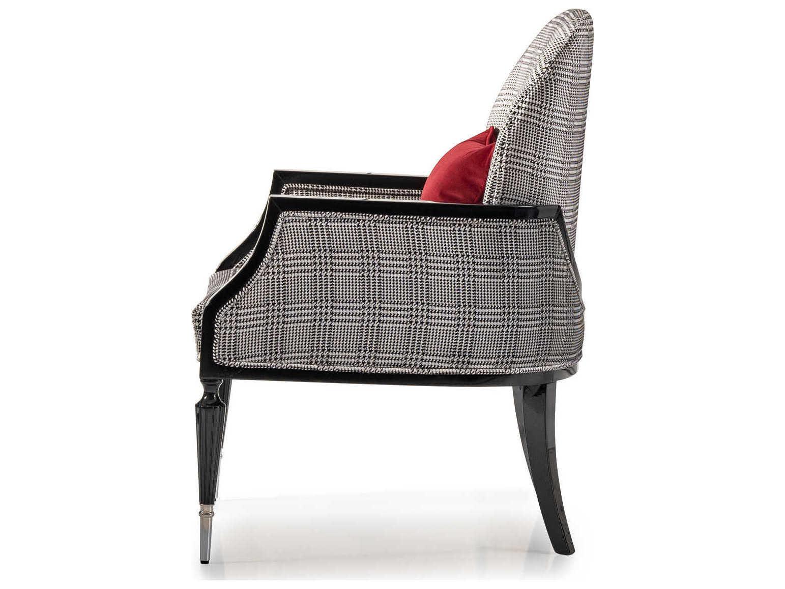 Luxecor Gilded Gray Fabric Accent Chair