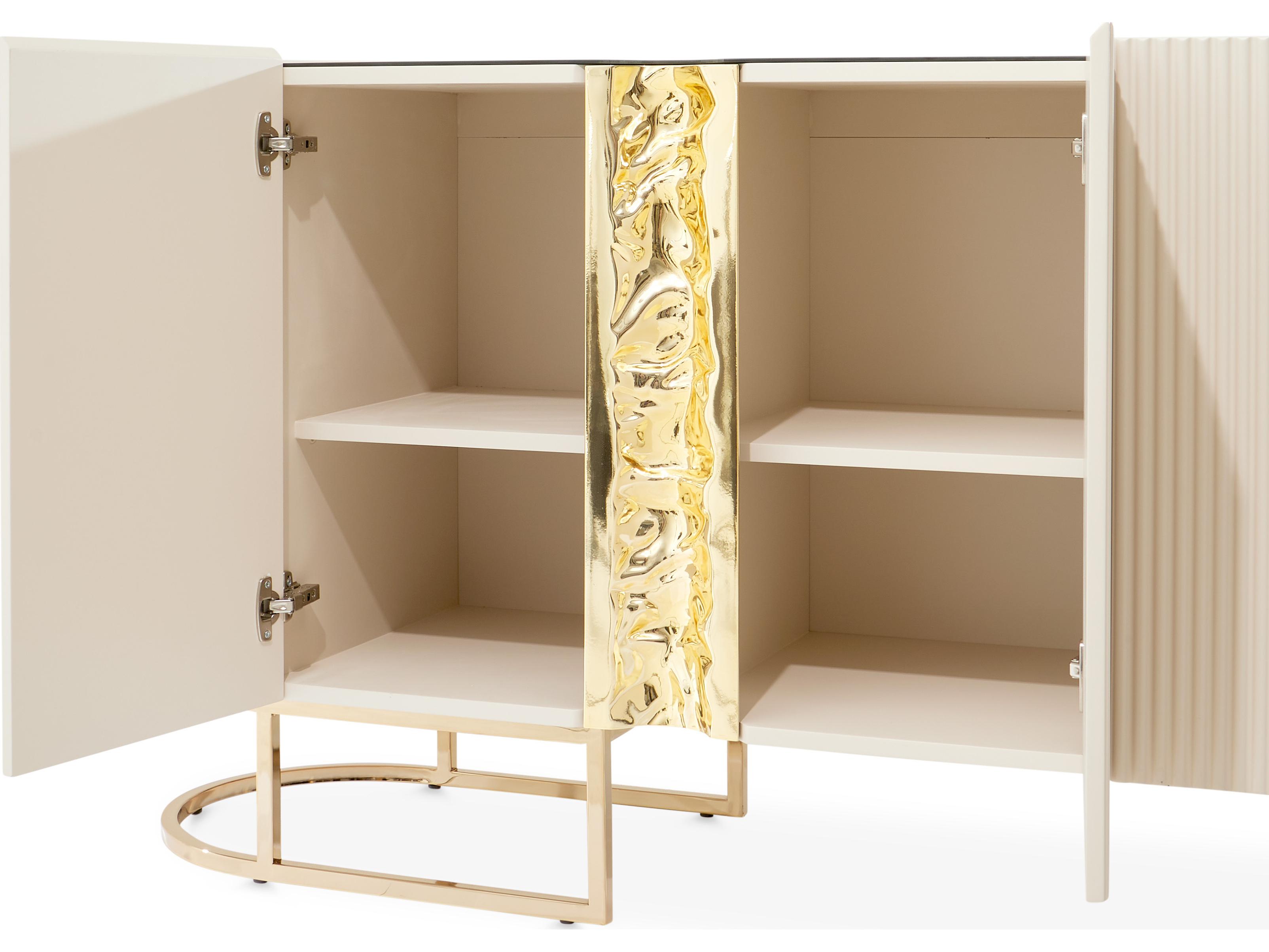 Michael Amini Lisbon Oval Glass Console Table