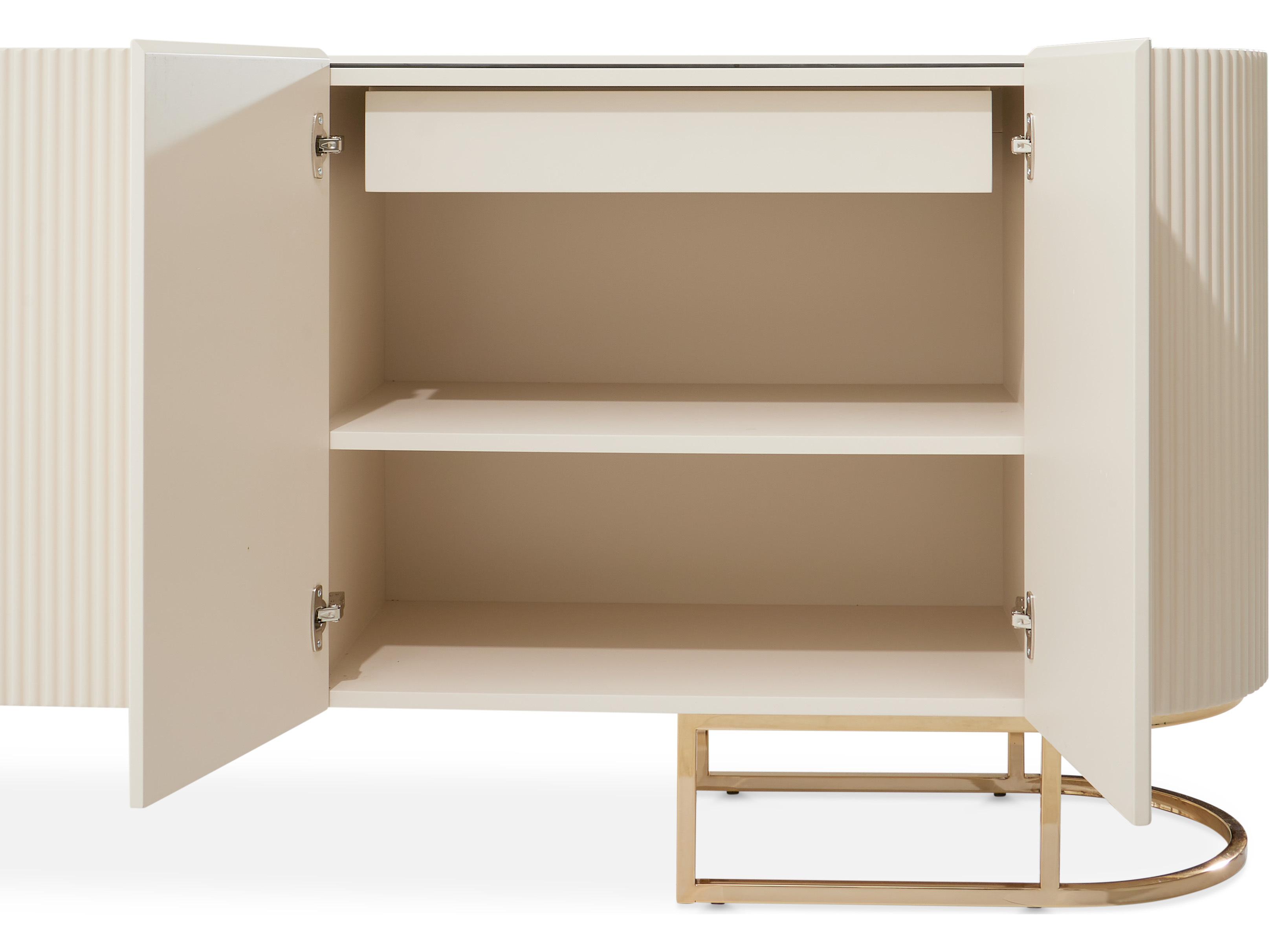 Michael Amini Lisbon Oval Glass Console Table