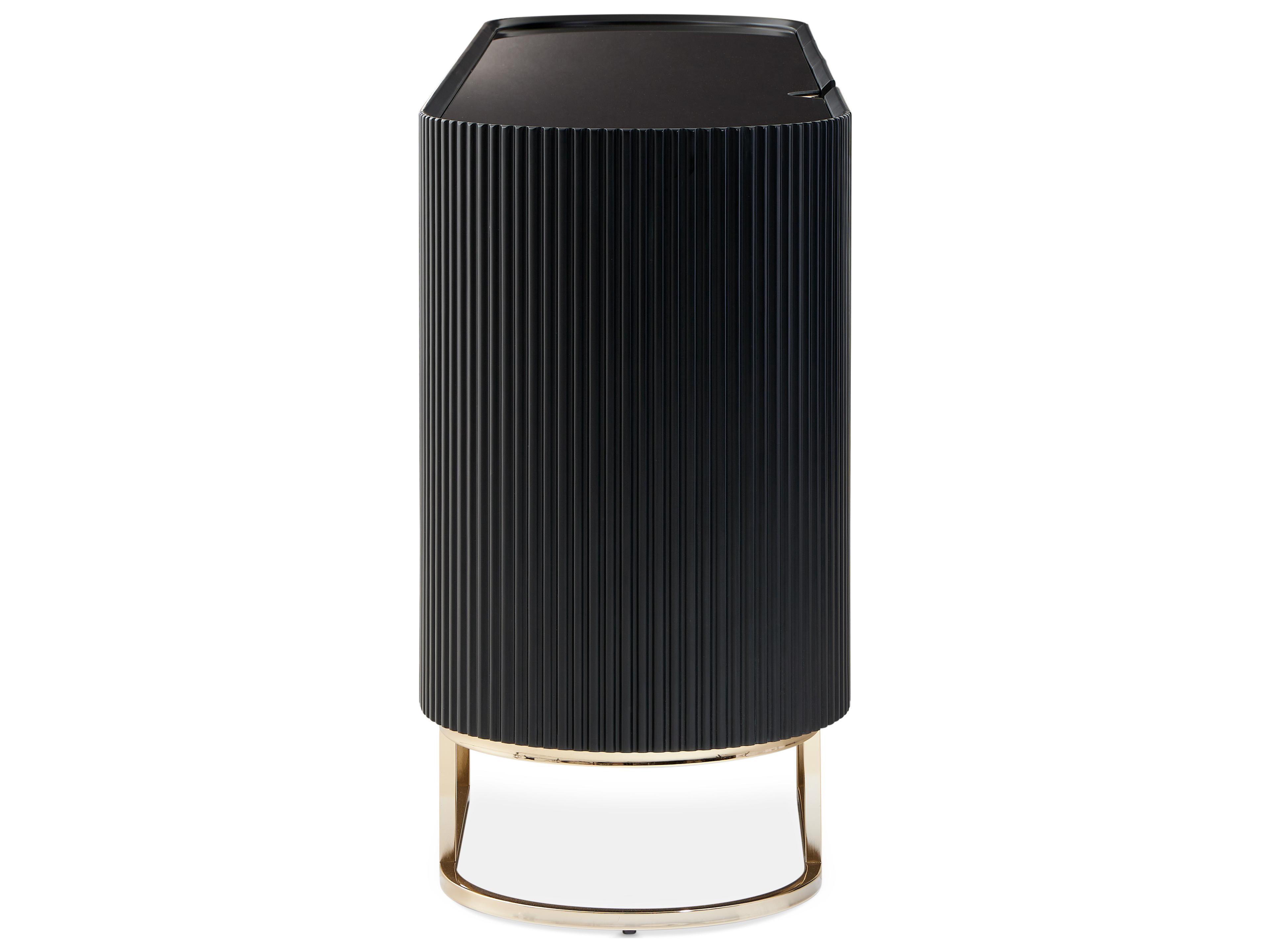 Michael Amini Lisbon Oval Glass Console Table