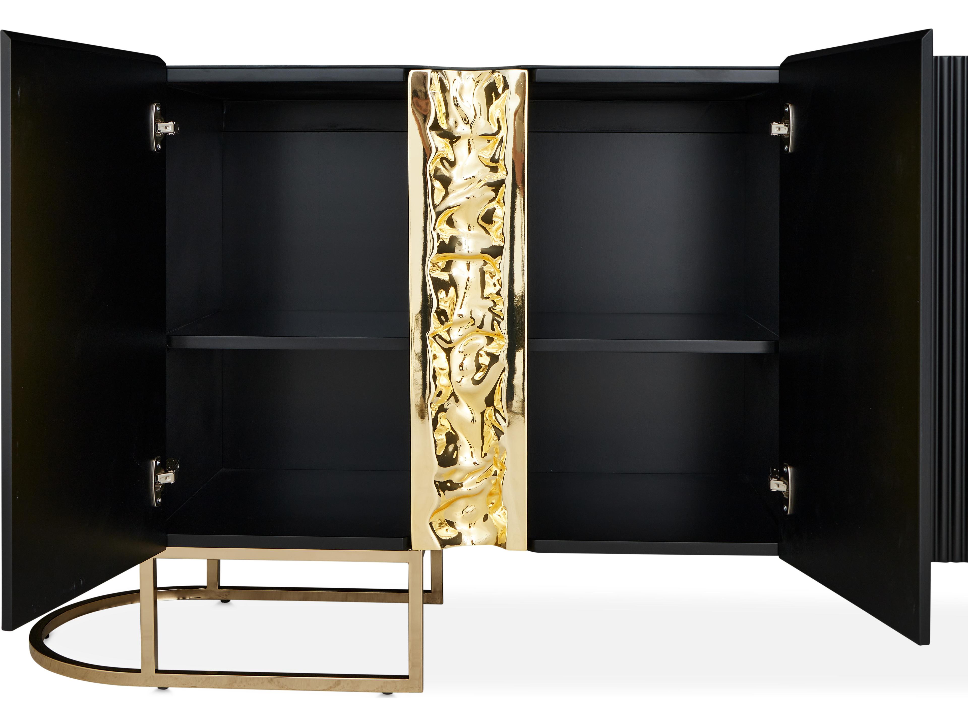 Michael Amini Lisbon Oval Glass Console Table