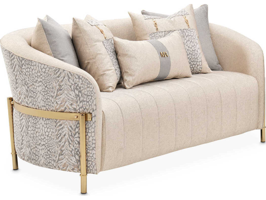 Michael Amini Lisbon - Opal Beige Upholstered Loveseat