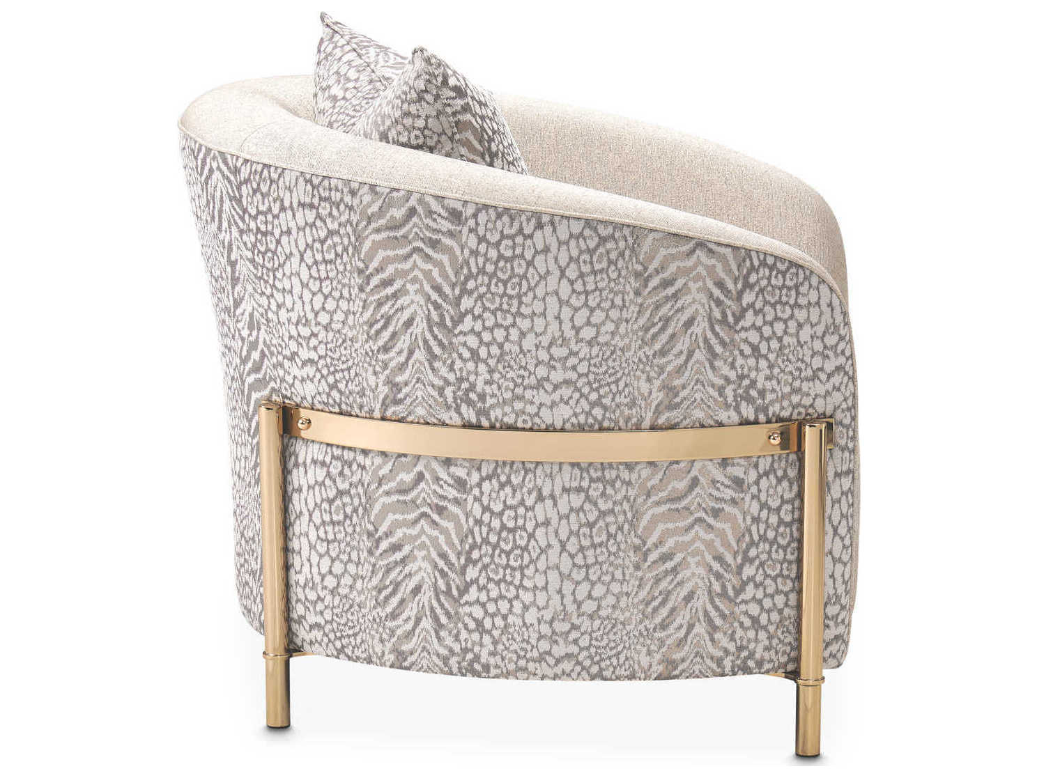 Michael Amini Lisbon - Opal Beige Fabric Accent Chair